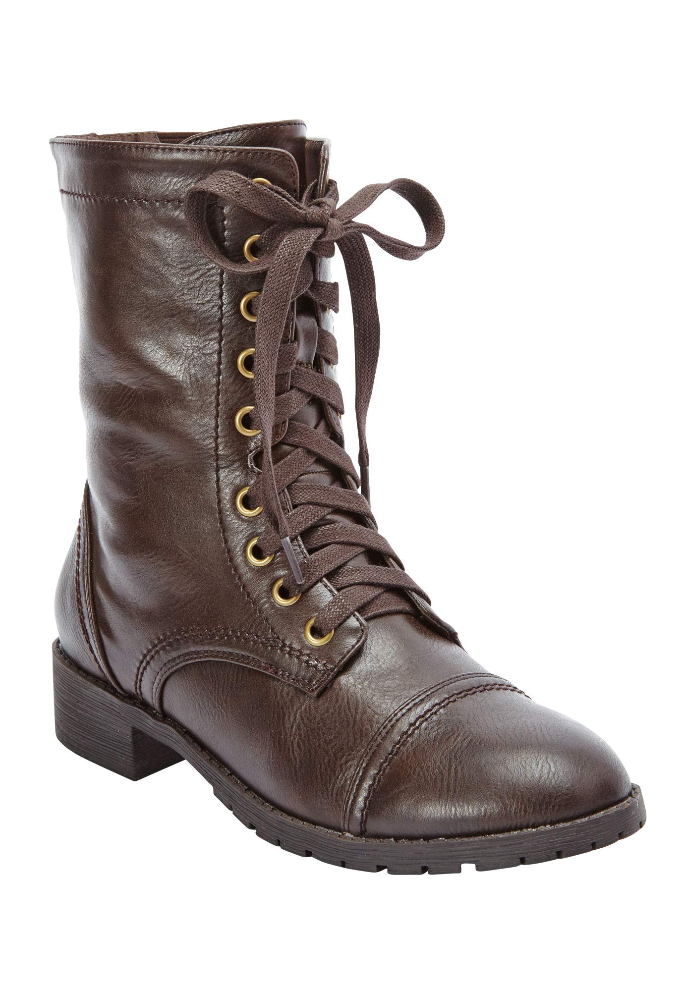 Comfortview Women's Wide Width The Britta Boot - Waterproof Winter Ankle Boots for Women with Arch Support | Perfect for Snow, Rain & Cold Weather Outdoor Activities