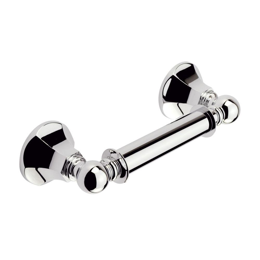 Empire Double Post Toilet Paper Holder - Chrome Finish | Bathroom Tissue Roll Stand for Modern Homes & Commercial Spaces