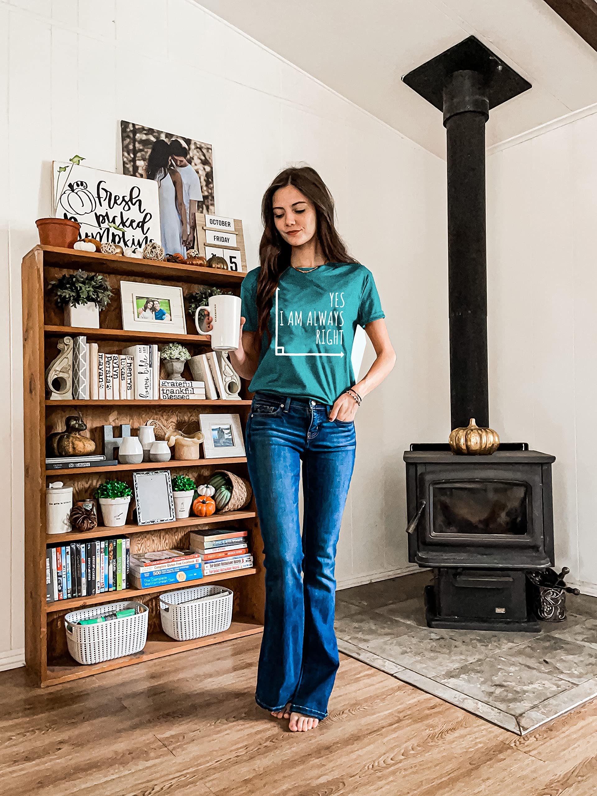 Math Teacher Shirt for Women - Funny Back to School Mathematics Graphic Tee - Inspirational Teacher Gift with Letter Print - Perfect for Classroom, Teacher Appreciation Week & Educator Events