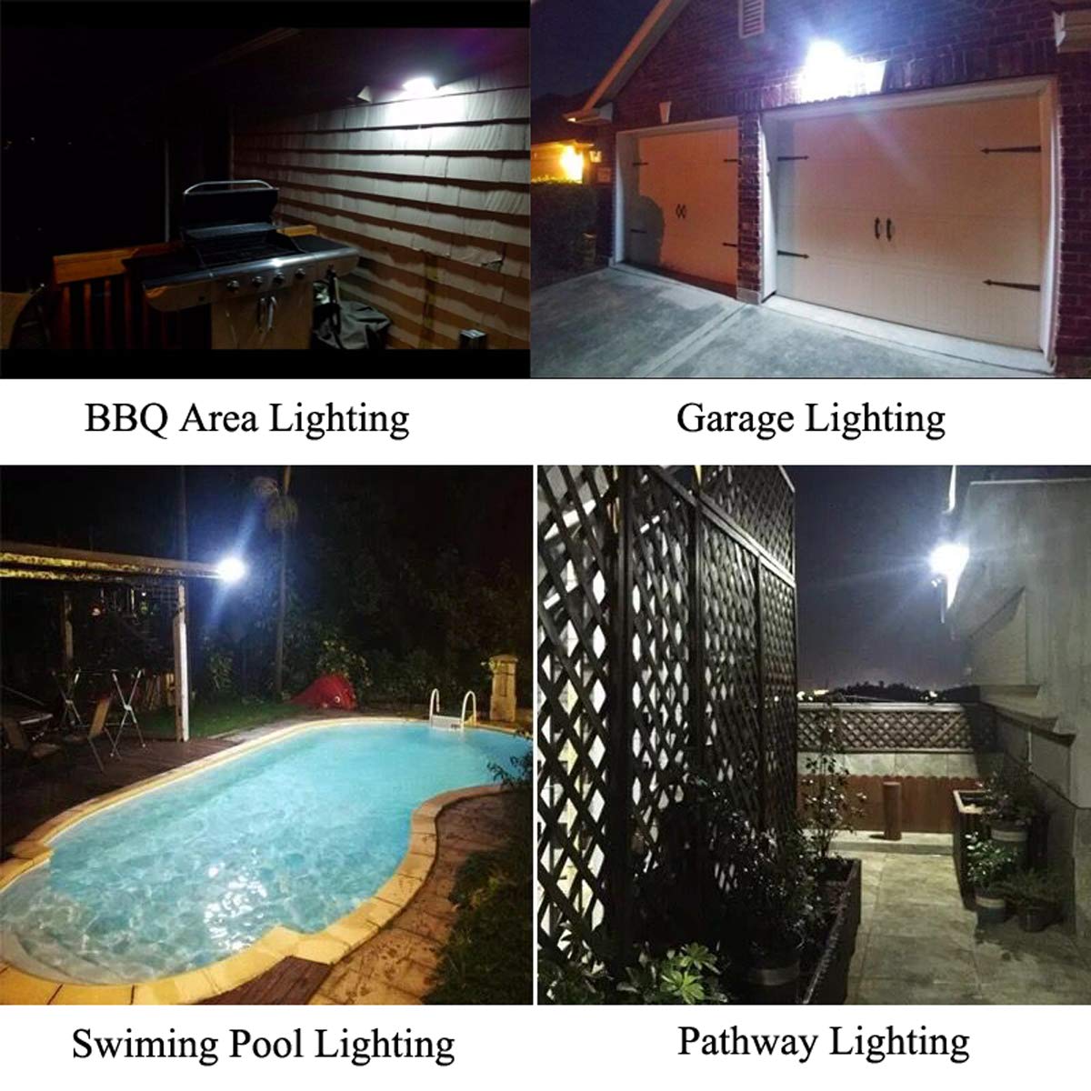 iThird Solar Powered Outdoor Lights with Motion Sensor - 2 Pack Super Bright Waterproof Stainless Steel Solar Security Lights for Yard, Patio, Garage (Daylight) | Perfect for Pathway Lighting & Home Security