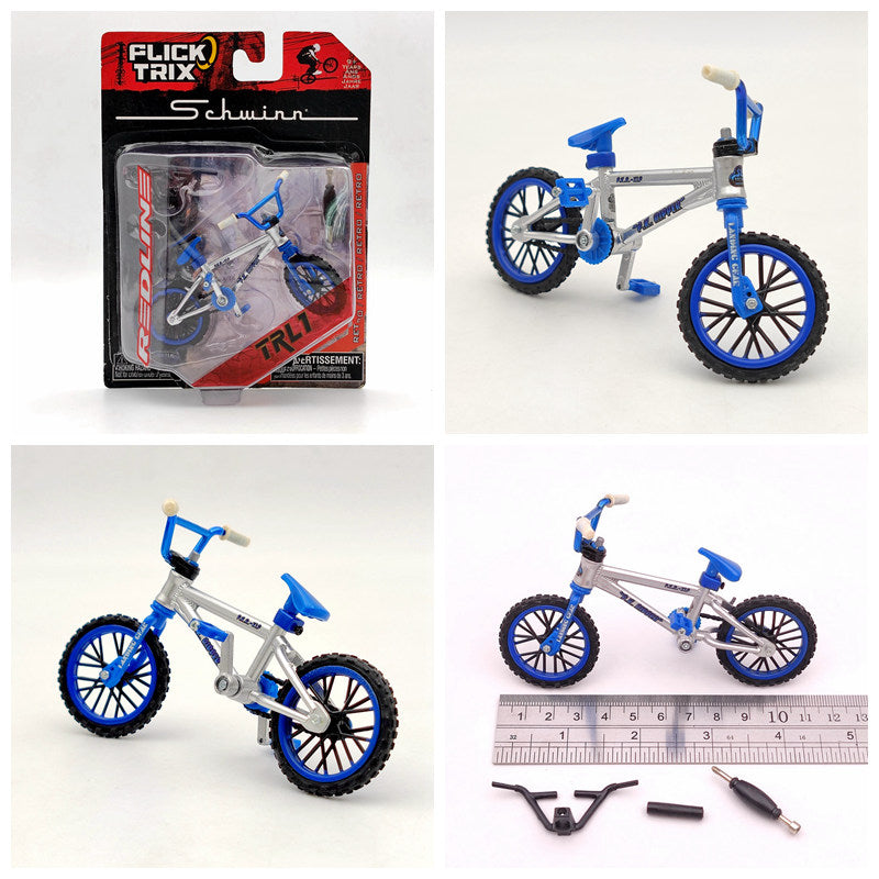 Premium FLICK TRIX Miniature BMX Finger Bike - Diecast Metal DeathTrap Bicycle Toy for Kids & Adults - Perfect Gift for BMX Lovers, Office Desk Decor & Stress Relief Fidget Toy