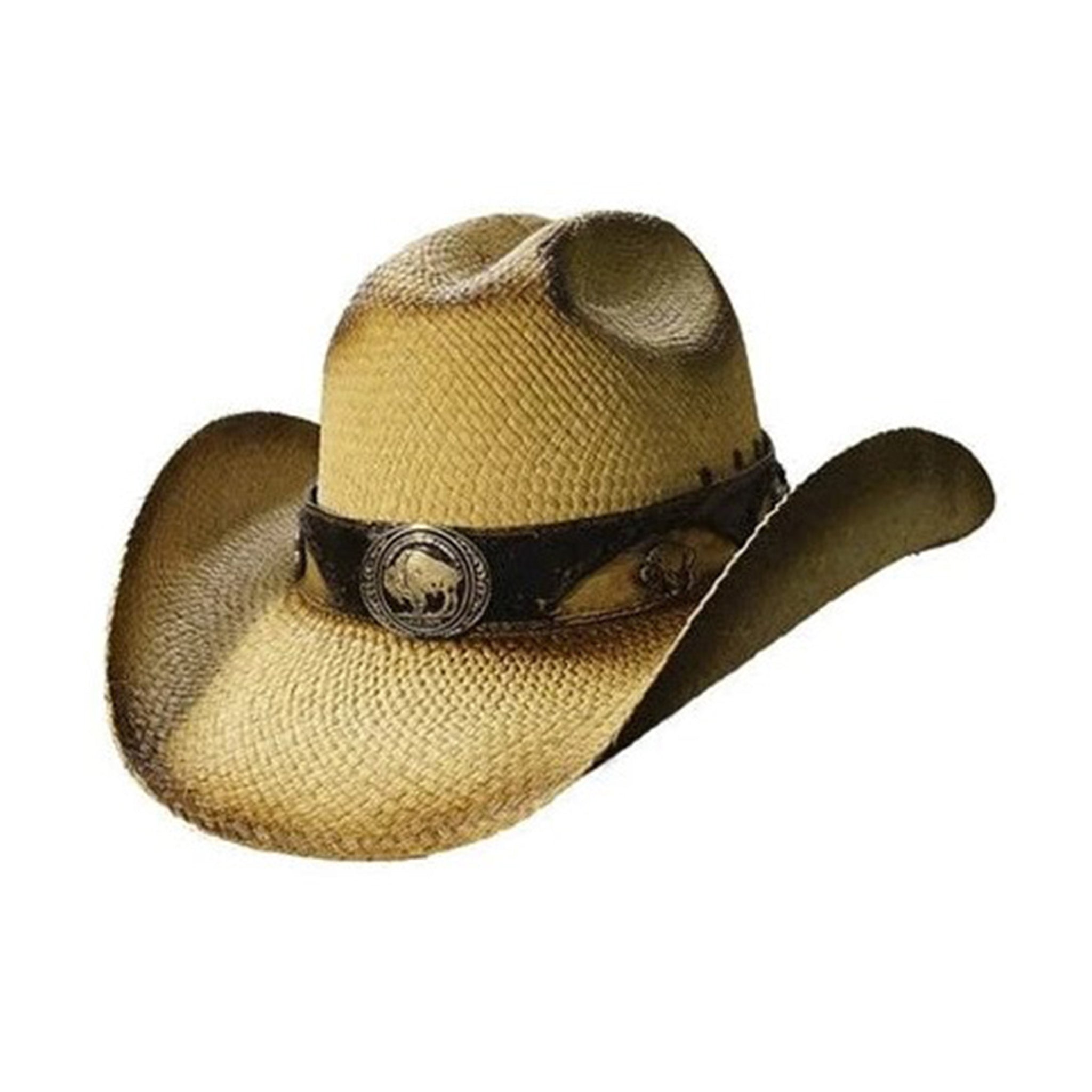 Authentic Buffalo Soldier Straw Hat by Austin Traders - Vintage Military Style Sun Hat for Outdoor, Reenactments & Western Fashion
