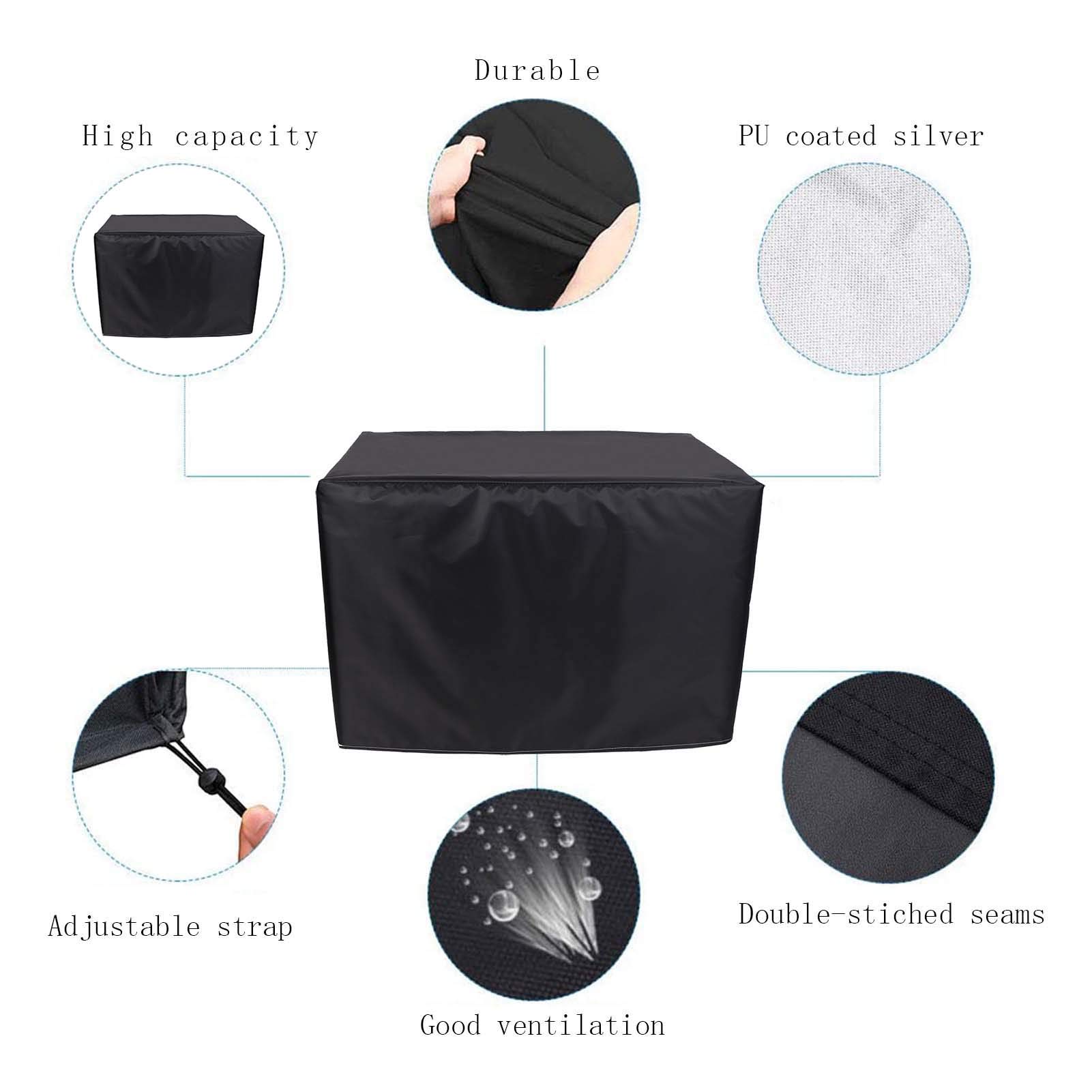 **98x98x35 Inch Waterproof Rectangular Patio Furniture Covers - Heavy Duty 420D Outdoor Table & Chair Set Cover - Windproof & Tear-Resistant for Dining, BBQ, and Garden Protection**
