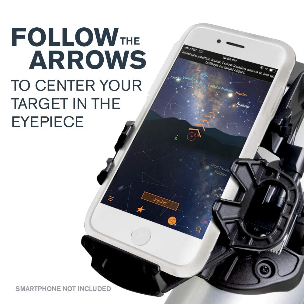 Celestron StarSense Explorer LT 114AZ Smartphone-Compatible Telescope with App – 114mm Newtonian Reflector for Stargazing – Find Stars, Planets & Galaxies Easily – Perfect for Backyard Astronomy, Camping & Astrophotography