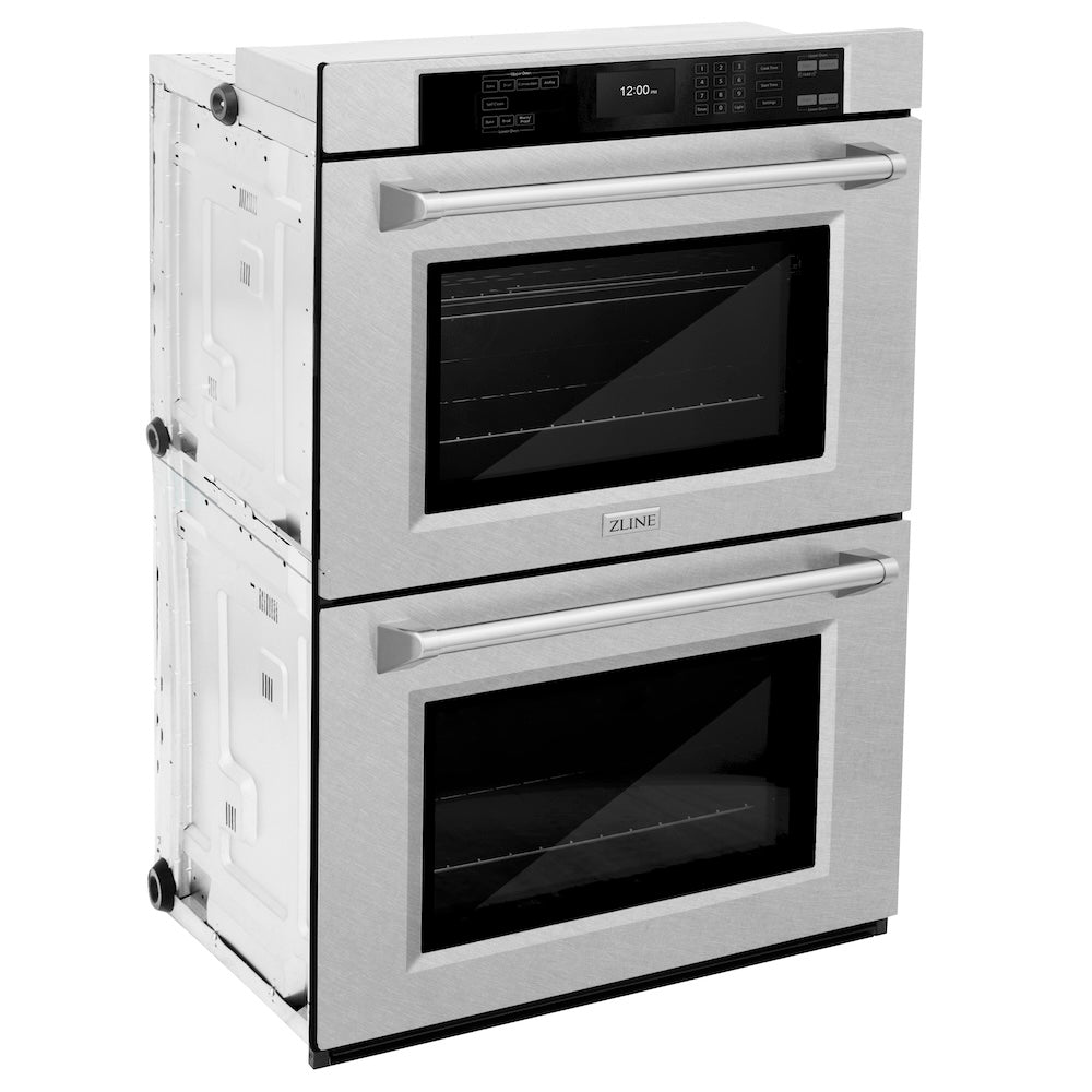 ZLINE 30 Inch Professional True Convection Double Wall Oven with Air Fry & Self-Clean - Satin Stainless Steel (WADS 30) | Perfect for Modern Kitchens, Baking, Roasting & Air Frying