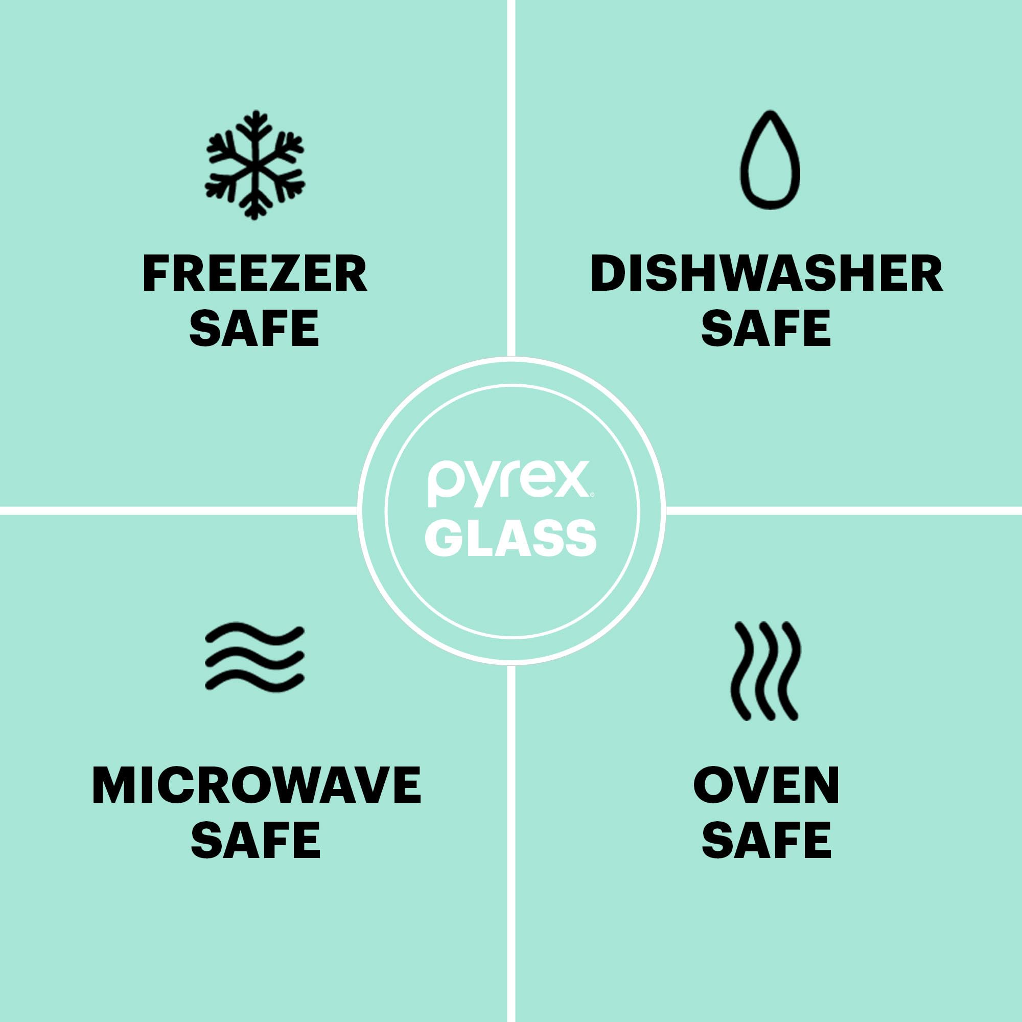 Pyrex Basics 3 QT Glass Baking Dish with Plastic Lid - Oven, Freezer & Microwave Safe Casserole Dish & Food Storage Container - Perfect for Baking, Meal Prep & Leftovers