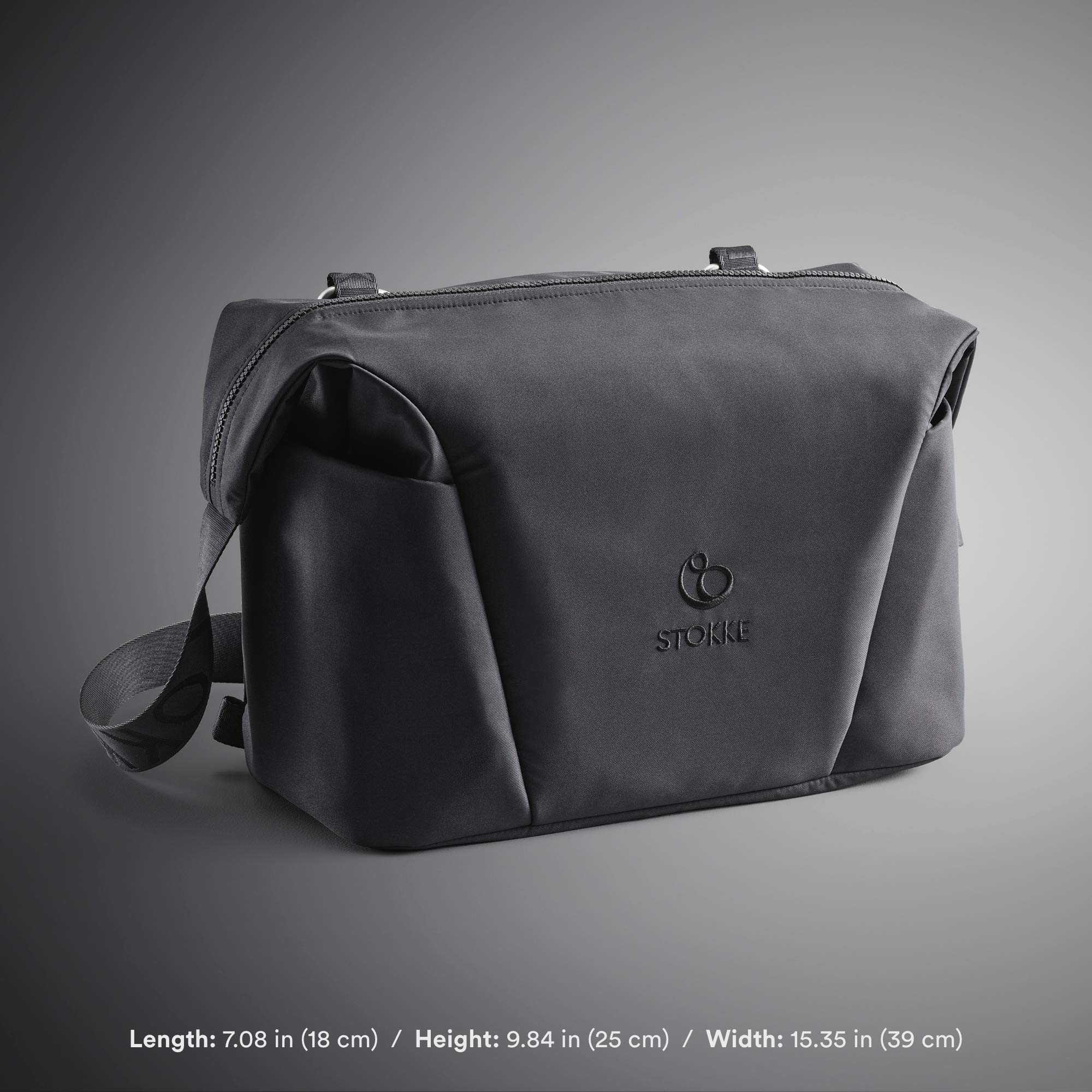 Stokke Xplory X Baby Changing Bag - Royal Blue Diaper Bag with UPF 50+, Water Repellent & Easy to Clean - Convertible Shoulder Bag or Backpack with Foldable Changing Mat - Perfect for Travel, Shopping & Outdoor Activities with Baby