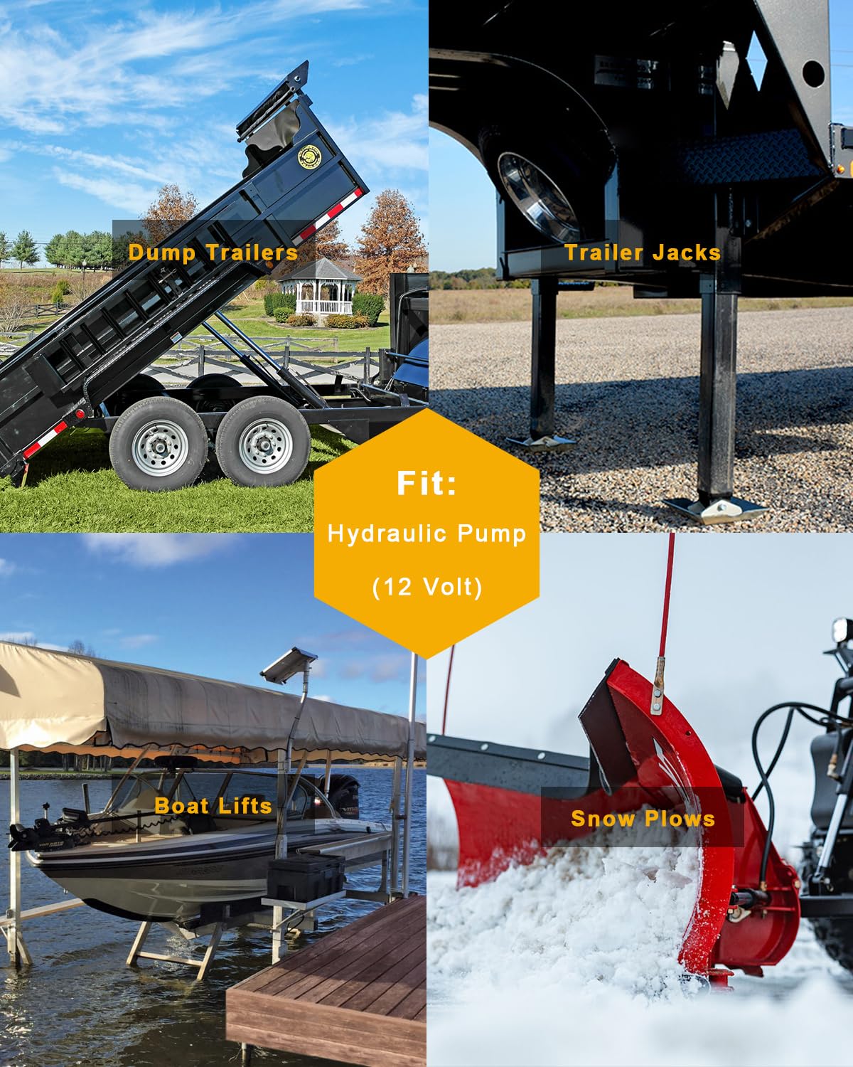 Gledewen Wireless Dump Trailer Remote Control Kit - 12V Hydraulic Lift Winch Tilt Controller with 50-100ft Range (Model G3-H01) - Perfect for Dump Trailers, Construction Equipment, and Heavy-Duty Towing Applications