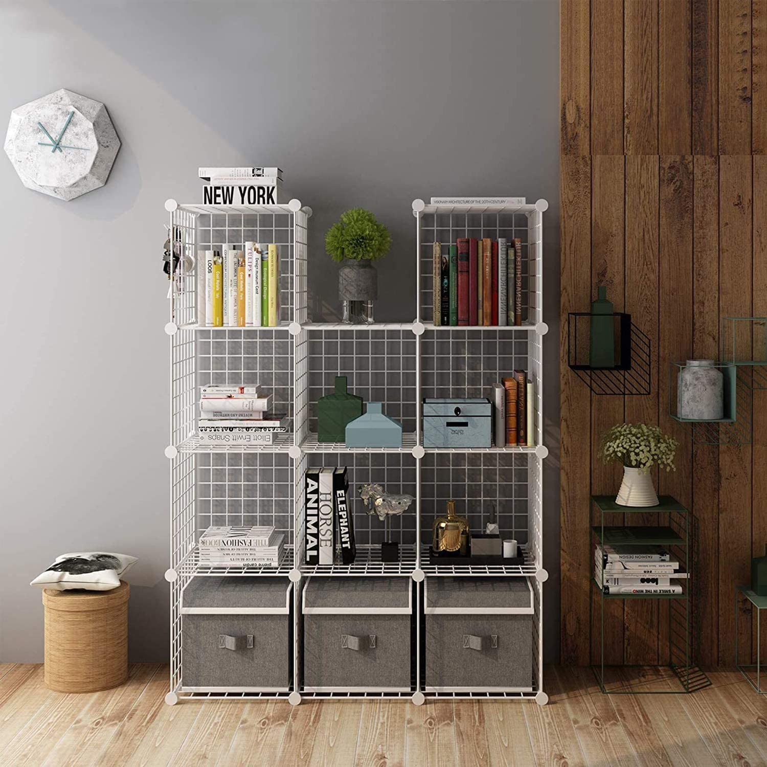 C&AHOME 12-Cube Wire Storage Organizer - 36.6