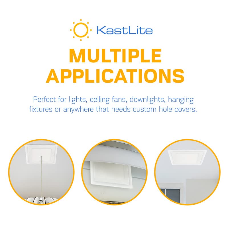 KastLite Custom Sized White Square Goof Rings - .080