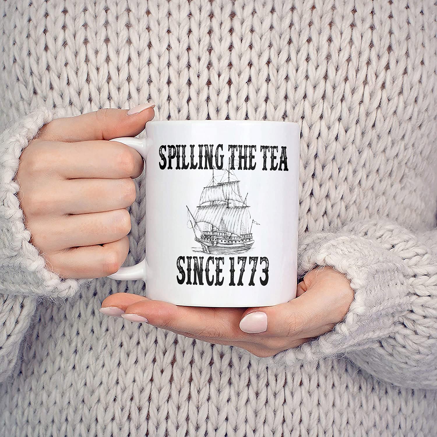 Funny History Teacher Gift Mug - 'Spilling the Tea Since 1773' 11oz White Coffee Cup - Perfect for History Majors, Birthday, Christmas & Teacher Appreciation - Great for Classroom, Office or Home Use