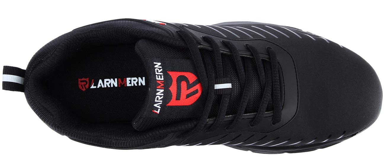 LARNMERN Steel Toe Shoes for Men & Women - Lightweight Safety Work Shoes with Puncture Proof & Breathable Design - Comfortable Sneakers for Construction, Warehouse, and Outdoor Work