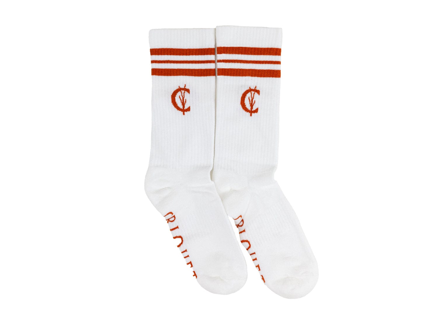 Breathable Tubular Socks for Men & Women - Soft Grassy C Cotton Blend in Burnt Orange - Perfect for Running, Hiking & Everyday Comfort