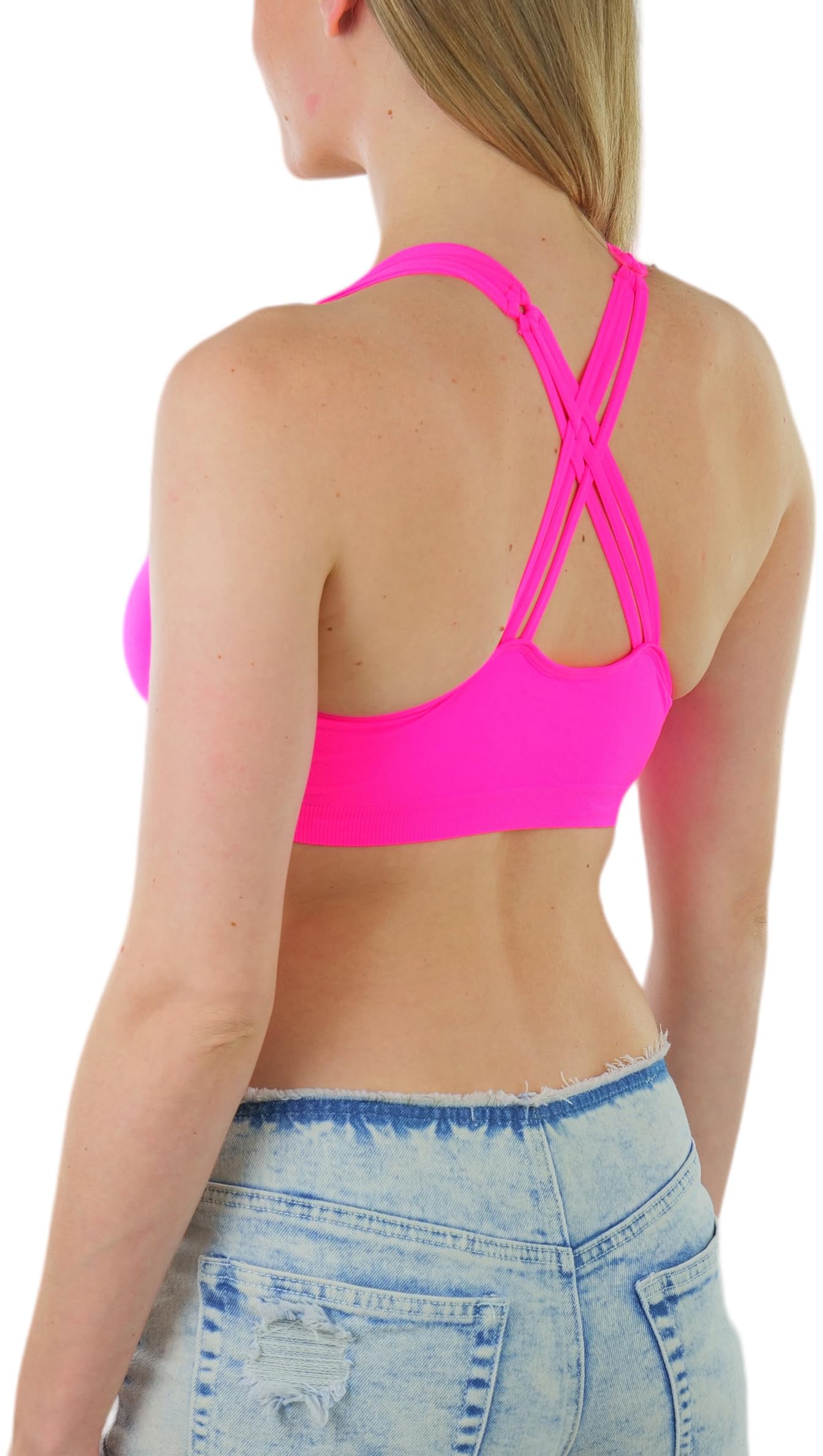 ToBeInStyle Women's Seamless Wire-Free Sports Bras & Bralettes - Supportive, Comfortable for Yoga, Running, Gym & Everyday Wear
