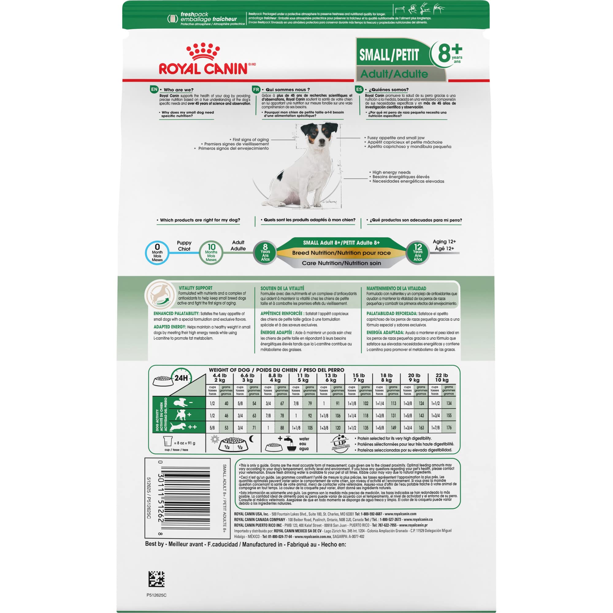 Royal Canin Small Adult 8+ Dry Dog Food for Senior Small Breed Dogs - 13 lb Bag - Supports Joint Health & Digestion - Perfect for Aging Small Dogs at Home or Travel