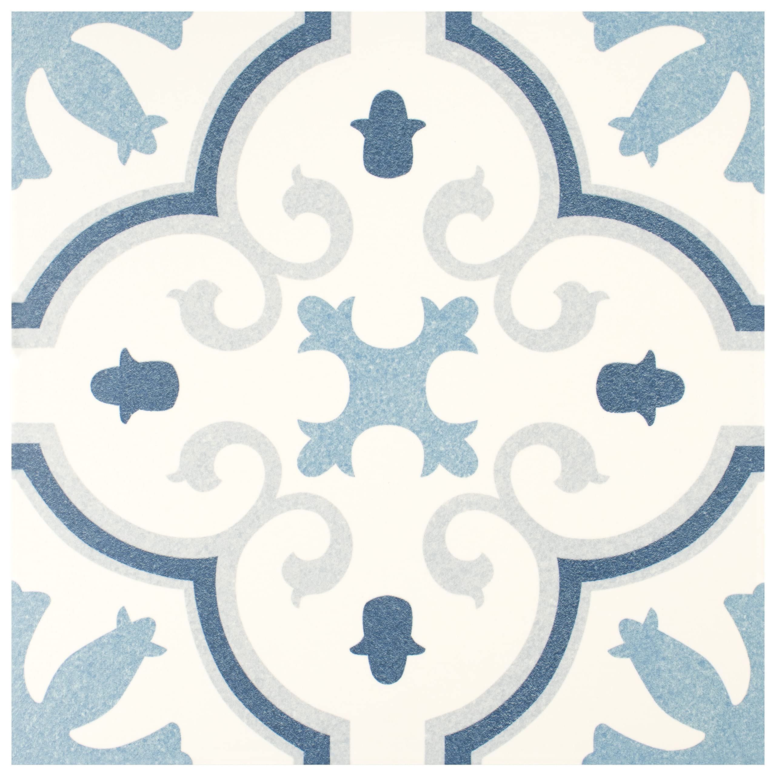 Merola Tile Monteca Blue 9.75x9.75 Inch Porcelain Floor & Wall Tile - Perfect for Bathroom, Kitchen & Backsplash Renovations