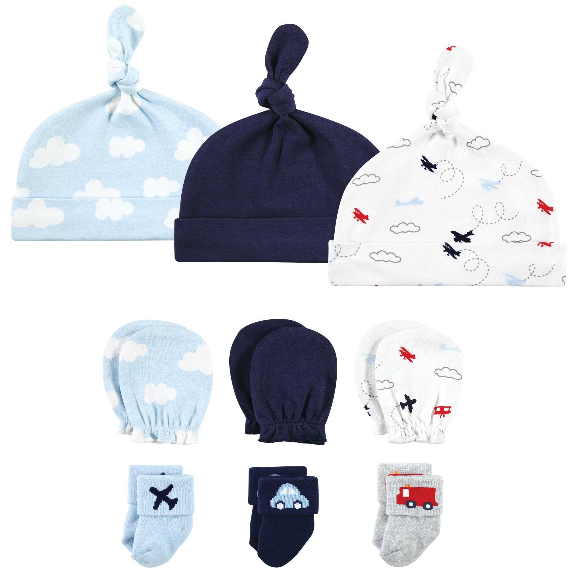 Hudson Baby Girls Caps Mittens Socks Set for Winter Outfits