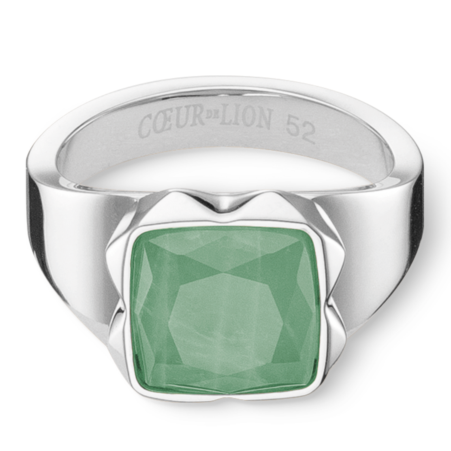 Aventurine Silver Green Square Ring Spikes - Elegant Jewelry for Women, Perfect for Parties, Weddings & Everyday Wear