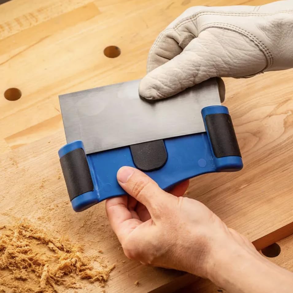 Reinforced Nylon Cabinet Scraper Holder with Comfort Grip & Heat-Resistant Design - Durable Sharp Blade Tool for Woodworking & Cabinet Making - Perfect for DIY Projects, Home Renovations & Professional Carpentry