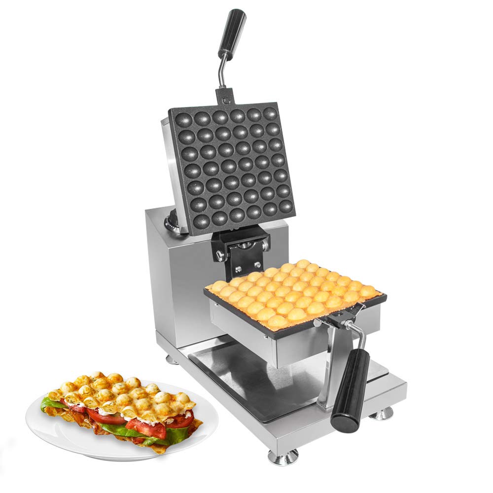 ALDKitchen Bubble Waffle Maker Machine - Nonstick Coating Stainless Steel Electric Waffle Iron (110V) for Homemade Egg Puffs, Bubble Waffles & Hong Kong Style Street Snacks