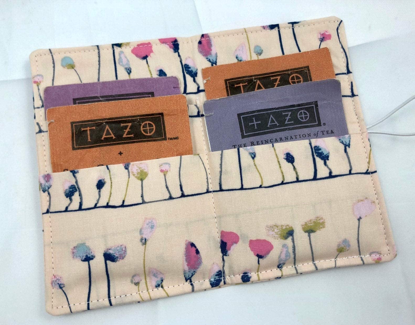 Floral Tea Bag Organizer Wallet Case - Pink Flamingo Design for Tea Lovers | Perfect for Travel, Home & Office Storage | Compact Tea Bag Holder for Herbal, Green & Black Tea Bags