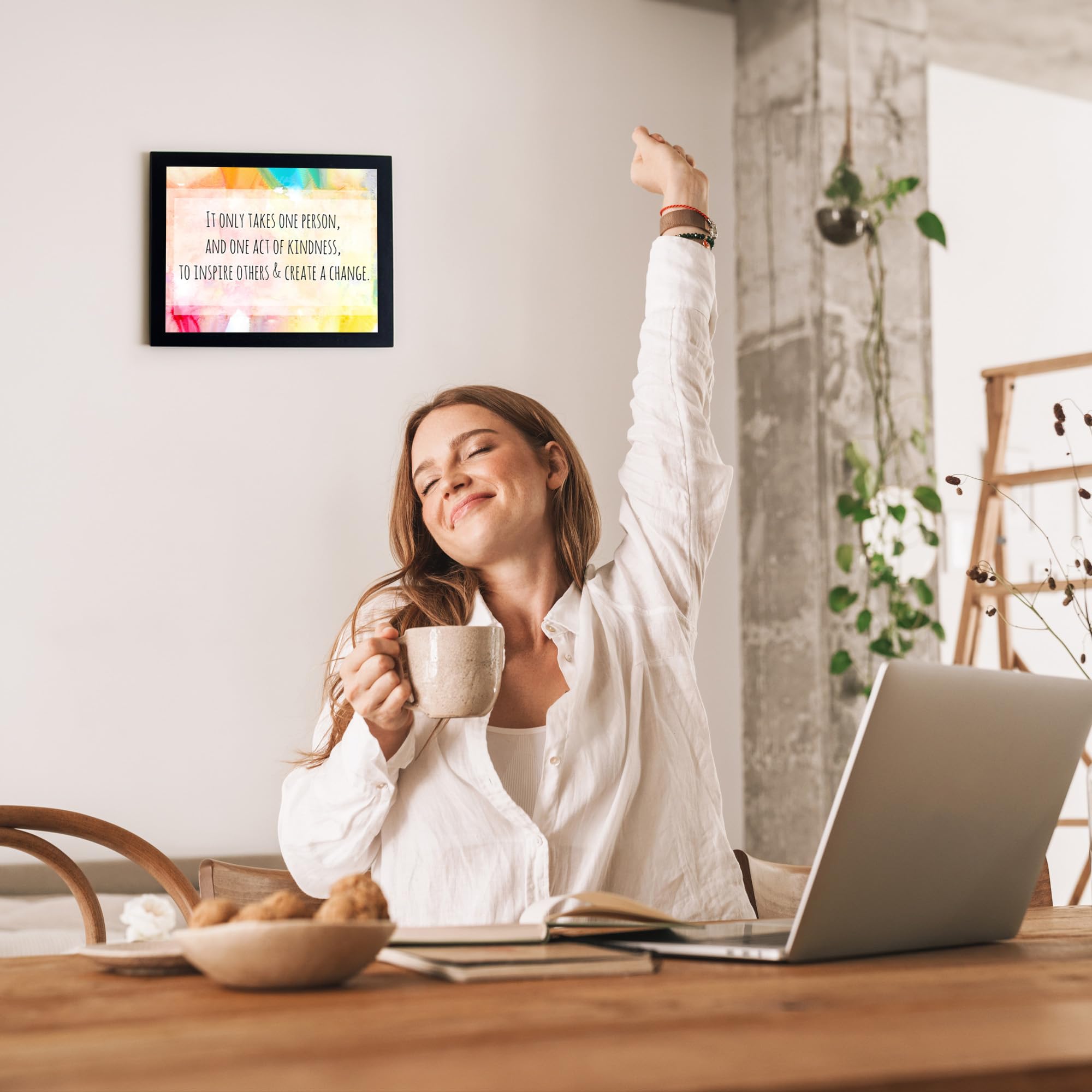 Positive Affirmations Inspirational Wall Art Print - Motivational Quotes for Living Room, Office & Bedroom Decor - Unframed 8x10 - Perfect for Home, Workspace & Meditation Room Aesthetic