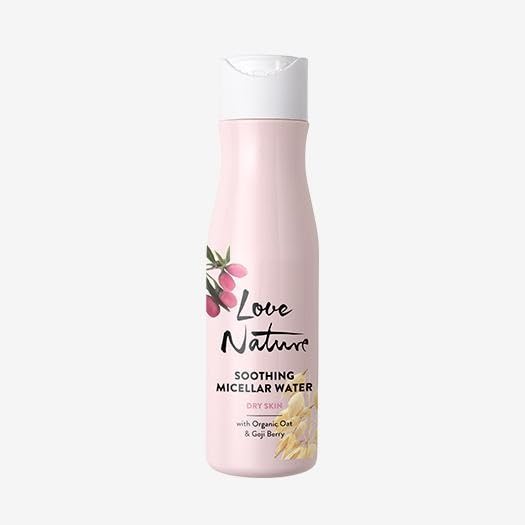 LOVE NATURE Soothing Micellar Water - Gentle Makeup Remover & Facial Cleanser for All Skin Types | Hydrating & Calming | Perfect for Daily Skincare & Travel