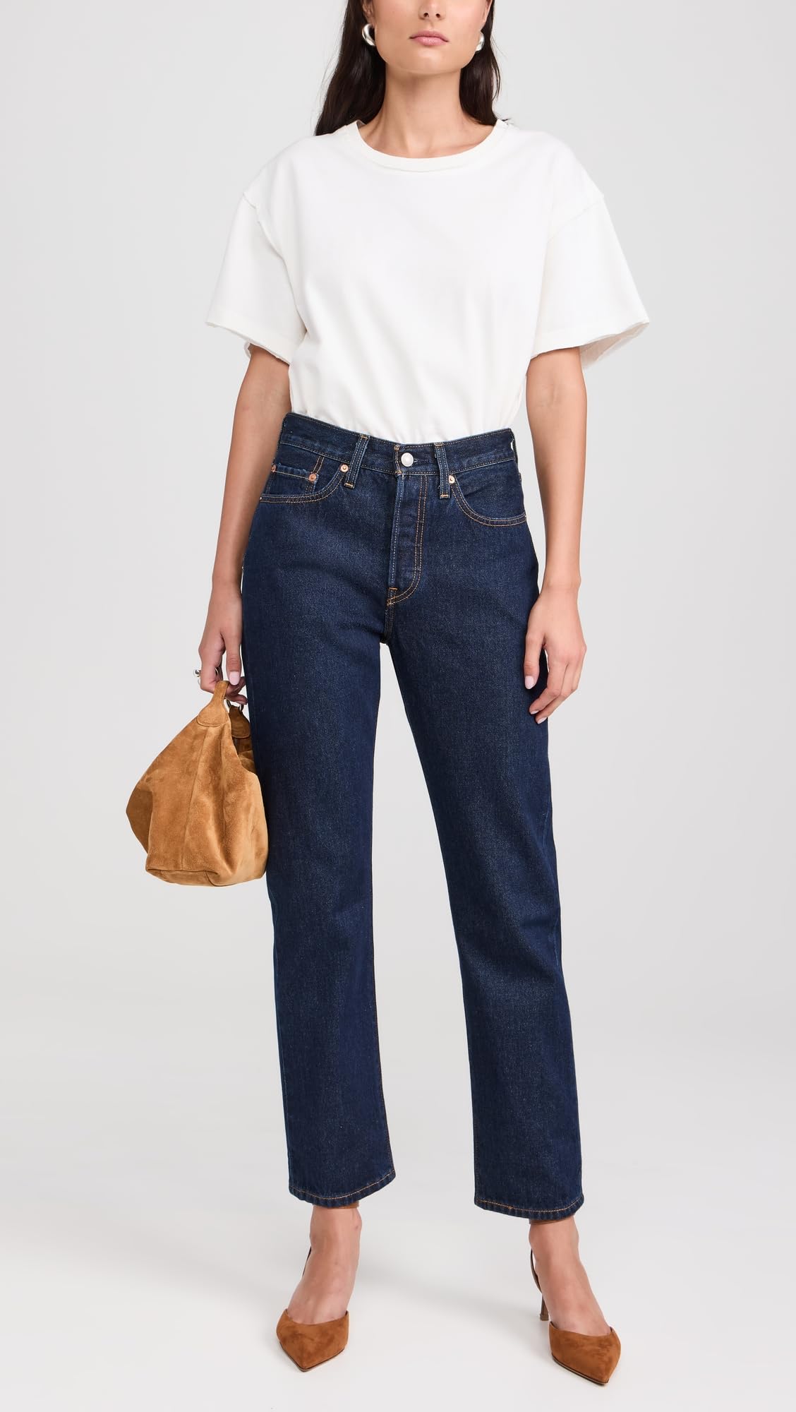 Levi's Women's Premium 501 Original Fit Jeans - Classic High Waist Straight Leg Denim Pants for Casual Wear & Everyday Outfits