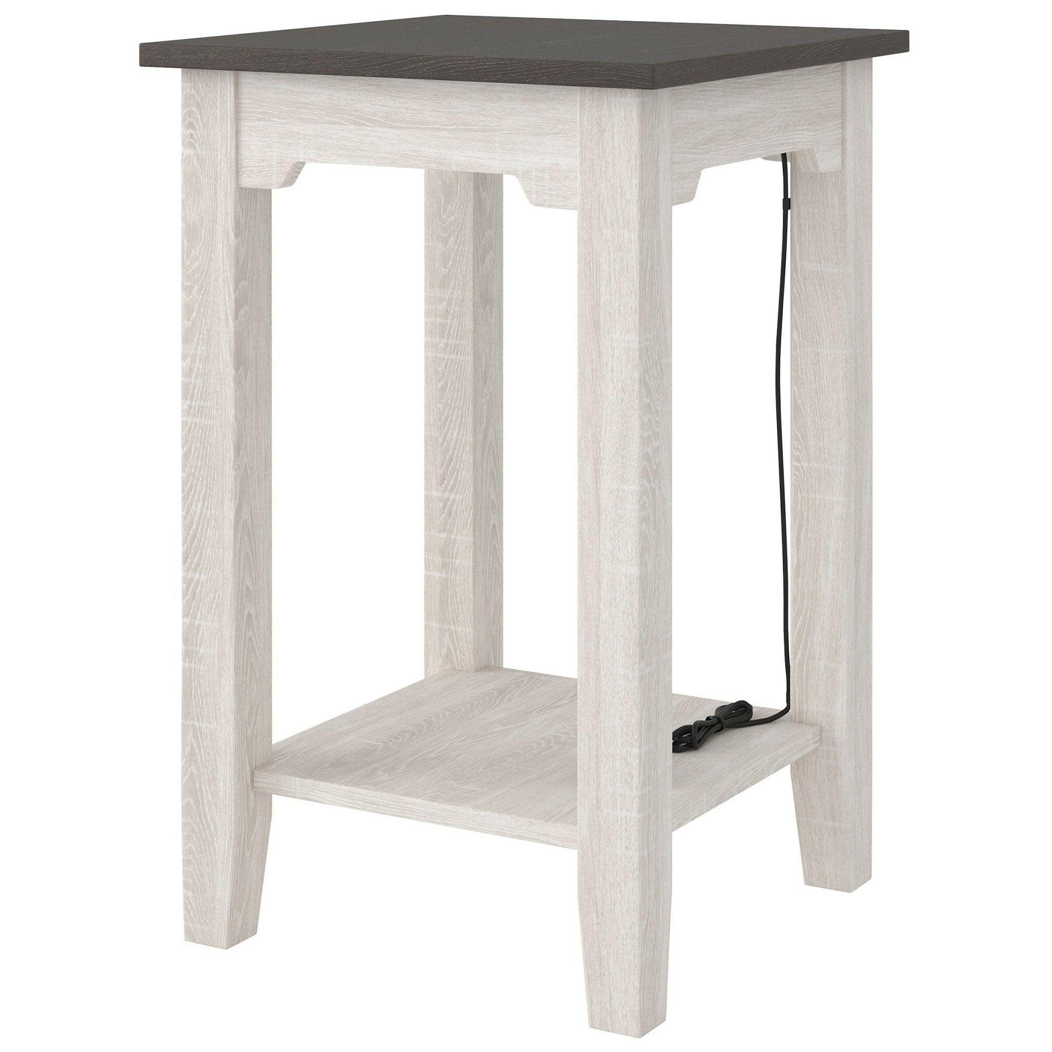 Dorrinson Chairside End Table T287 7 - Modern Nightstand with Storage Shelf - Perfect for Living Room, Bedroom, or Office Use