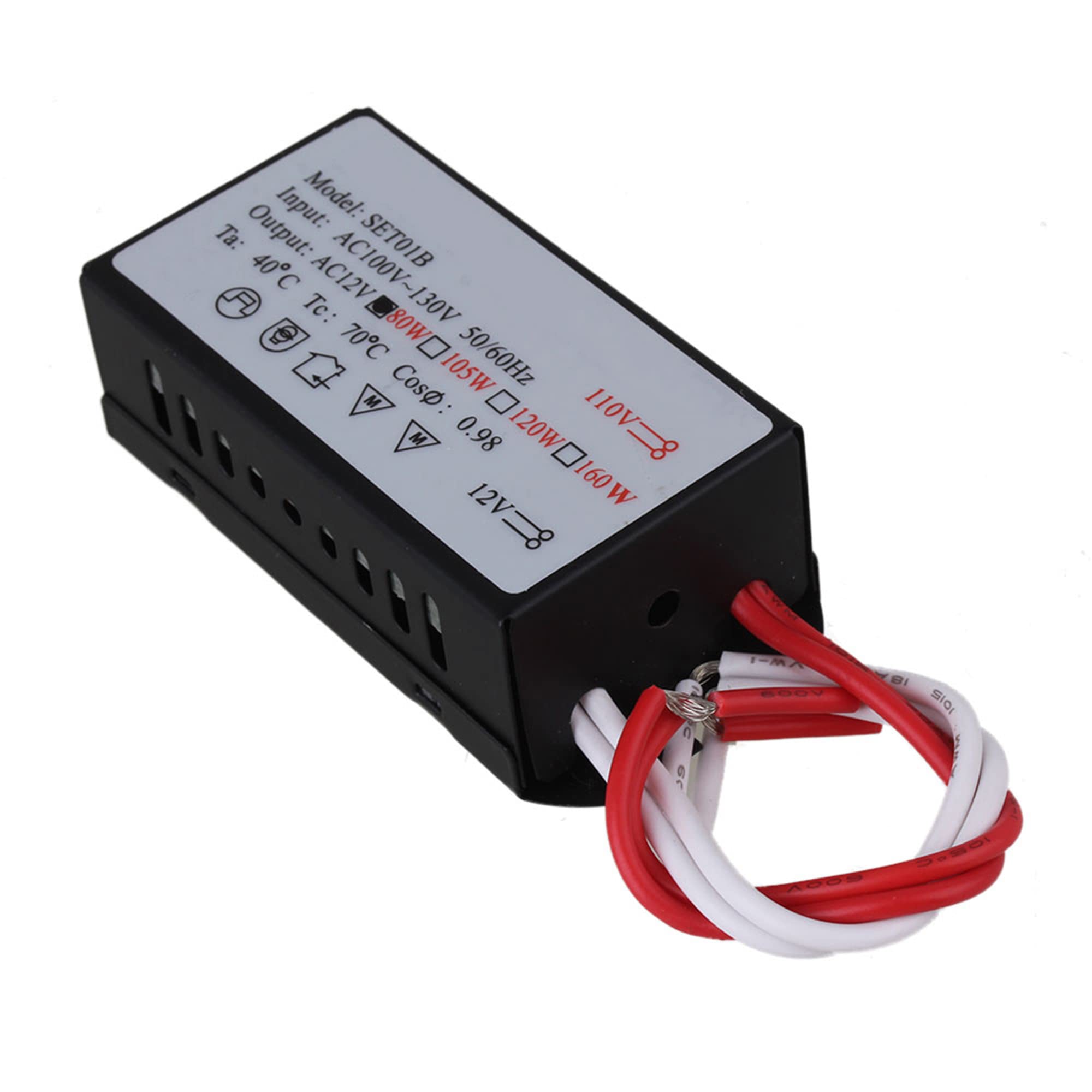 BQLZR 80W AC 110V to 12V Power Supply Transformer Adapter for LED Lamps - Perfect for Home Lighting, Landscape Lighting, and DIY Projects