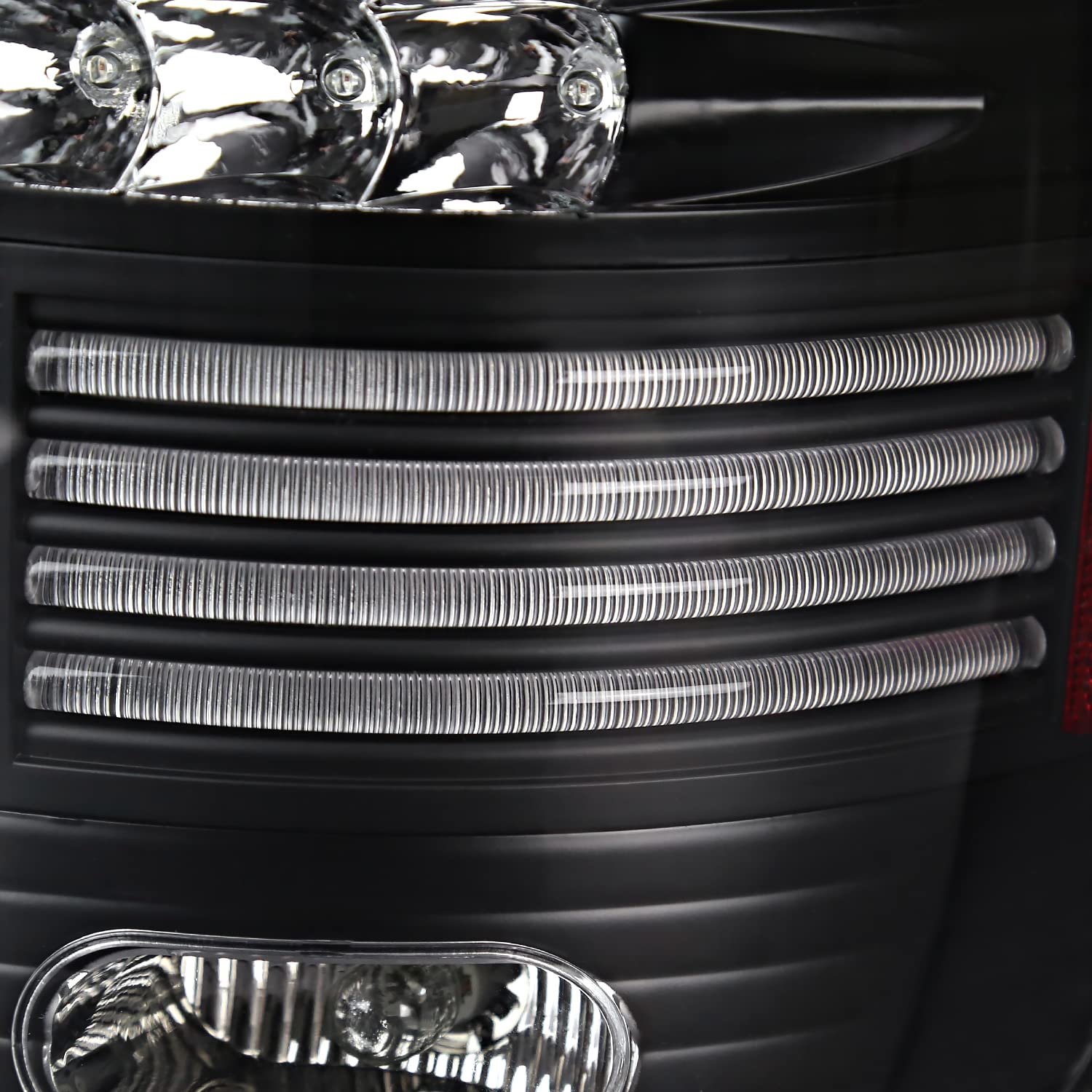 Spec-D Tuning Black LED Tail Lights for 2002-2006 Dodge Ram 1500/2500/3500 - Left & Right Pair Assembly - Enhanced Visibility & Style for Pickup Trucks