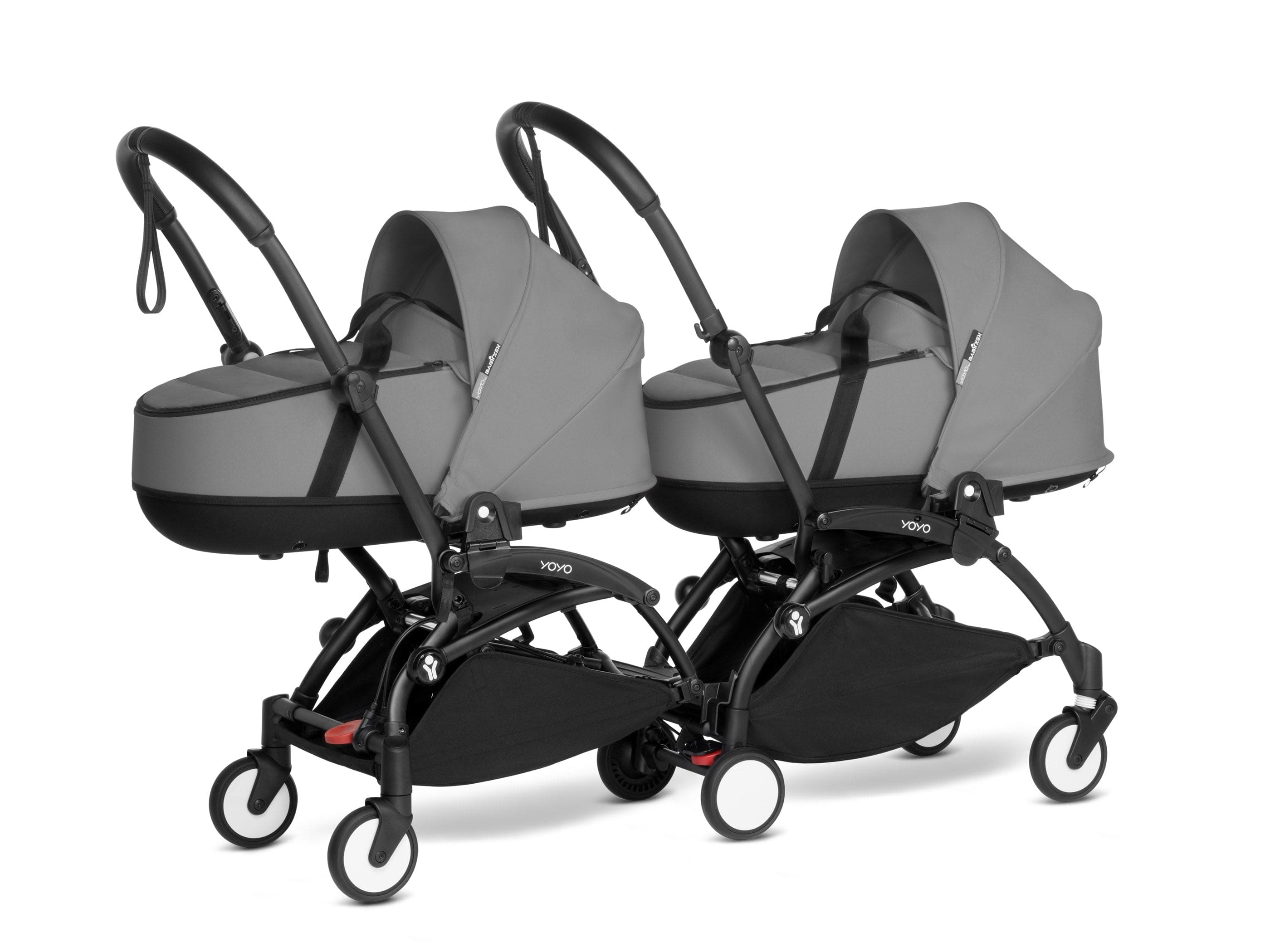 Stokke YOYO 3 Double Stroller with Bassinet - Lightweight Compact Travel Stroller for Twins - Perfect for Air Travel, City Walks & Outdoor Adventures