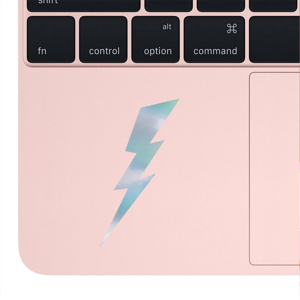 Premium Waterproof Vinyl Decal Stickers Set of 2 - Lightning Bolt Holographic Design for Laptops, Phones, Helmets, Cars, Mugs & Home Decor | Durable Adhesive for Indoor & Outdoor Use