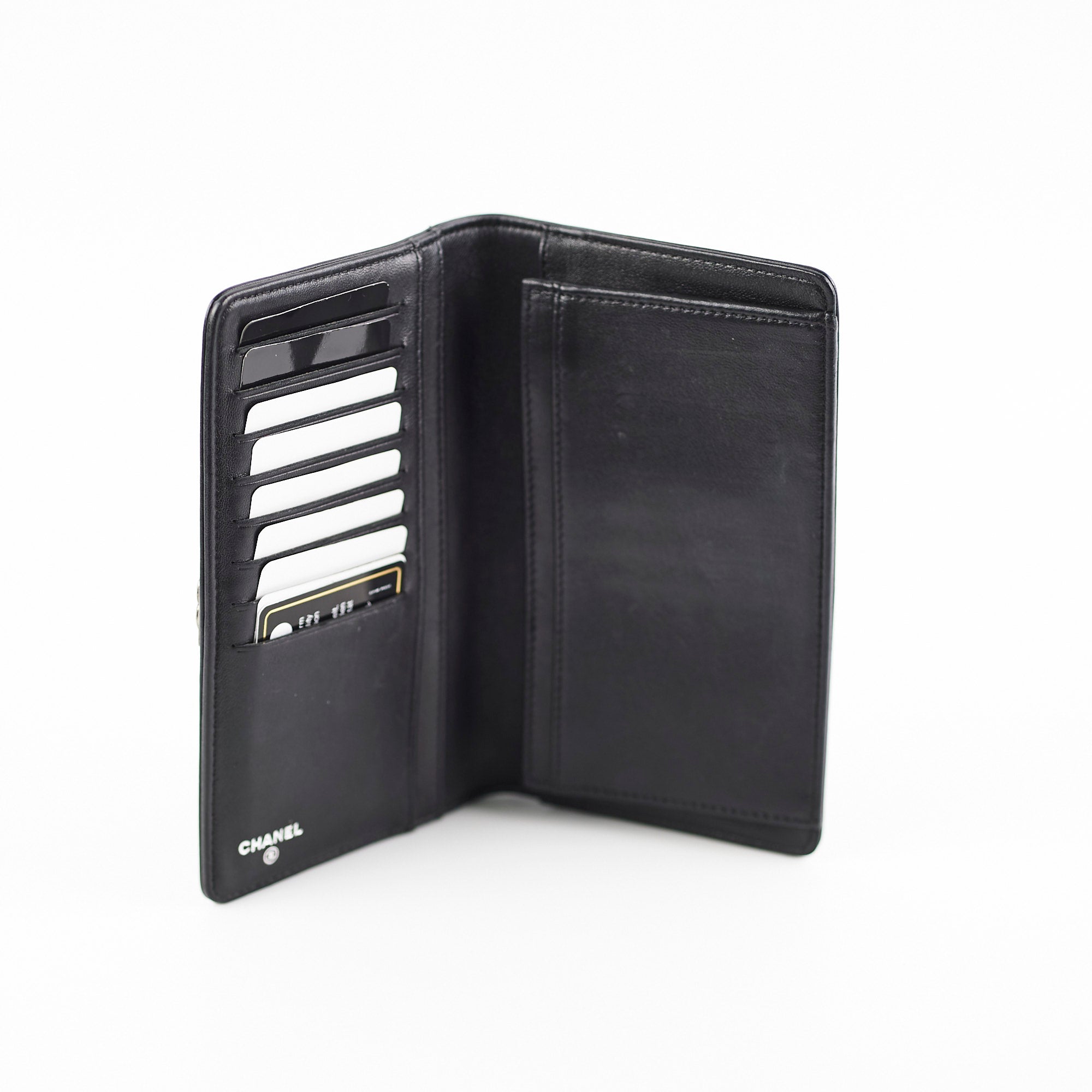 Chanel Boy Black Lambskin Wallet - Luxury Designer Womens Handbag for Everyday Use & Special Occasions