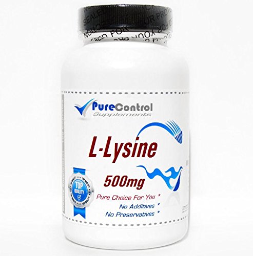 PureControl Supplements L-Lysine 500mg - 200 Capsules | Pure Amino Acid Supplement for Immune Support, Collagen Production & Muscle Recovery | Daily Health & Fitness Supplement for Men & Women