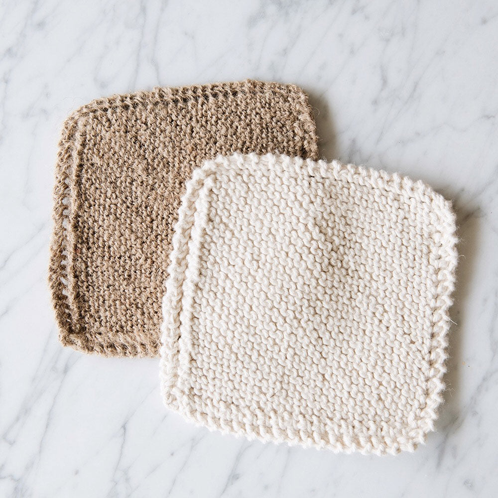 Organic Cotton and Jute Scrubber Set - Eco-Friendly Kitchen Cleaning Sponges for Dishes, Pots & Pans - Sustainable & Biodegradable Scouring Pads for Zero Waste Home