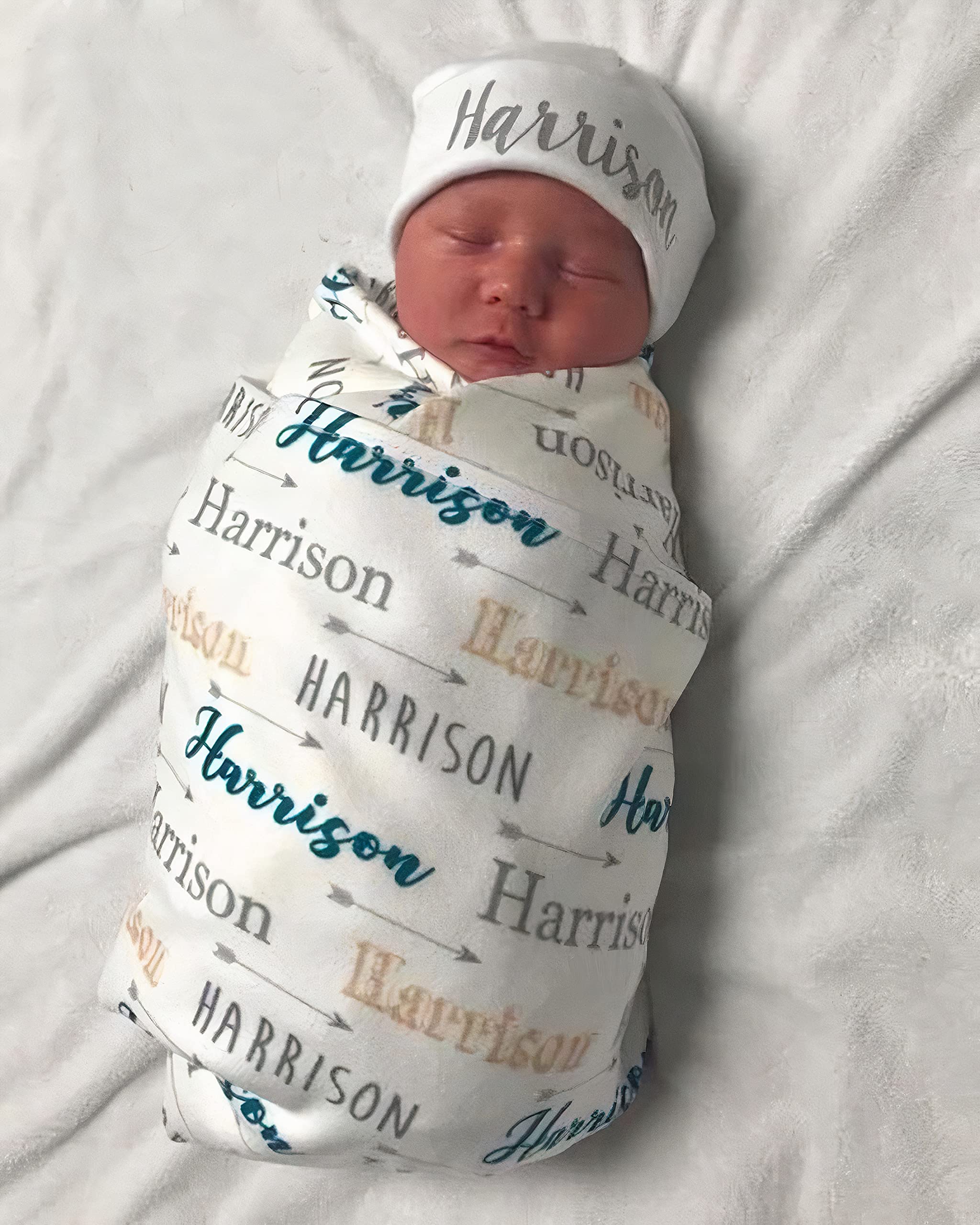 **Personalized Baby Name Blanket - Customized Blanket with Baby's Name for Boys & Girls - Perfect Birthday, Christmas & Newborn Gift for Kids & Adults - Soft & Cozy Nursery Blanket for Cuddling & Photo Shoots**