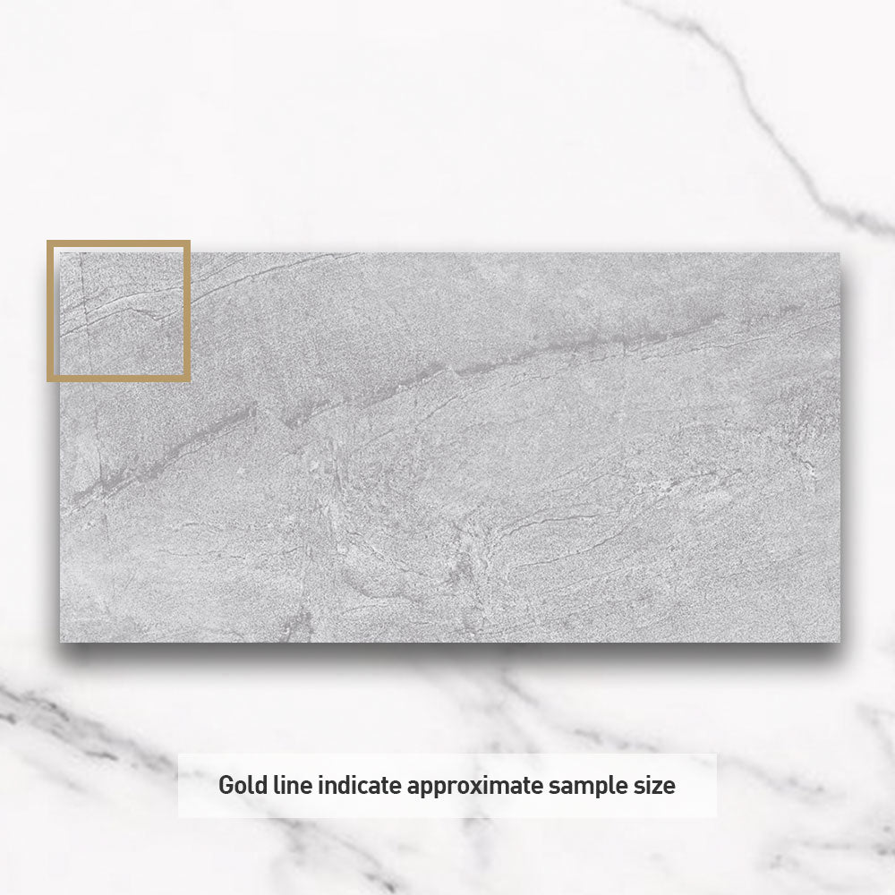 Mondial Light Grey 300x600mm Stone Look Outdoor Porcelain Tile - Durable & Weatherproof for Patios, Garden Walkways & Pool Decks