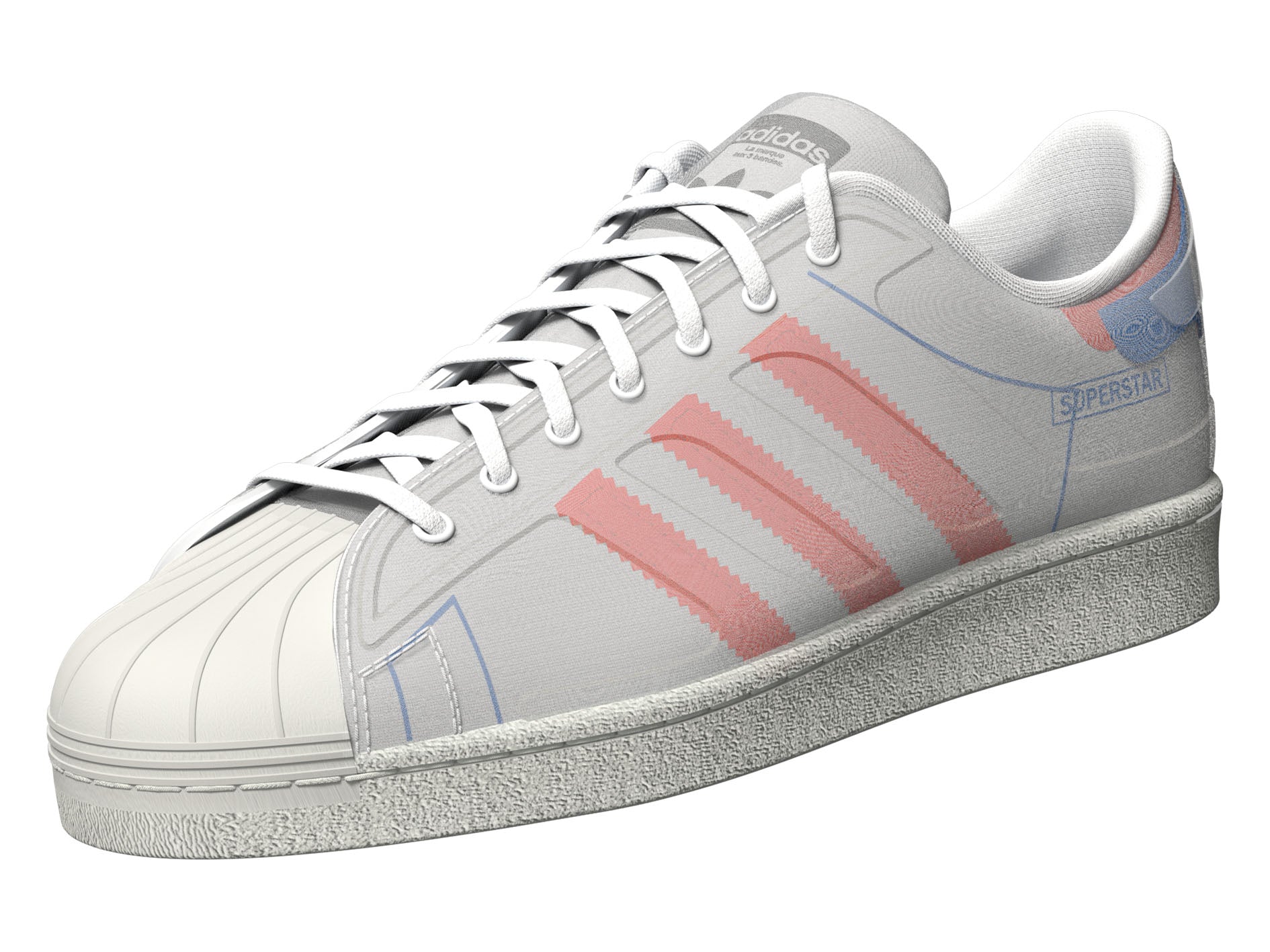 Adidas Men's Superstar Future Shell Sneakers - White/Blue/Pink FX5544 | Classic Comfort for Casual Wear, Street Style & Everyday Fashion