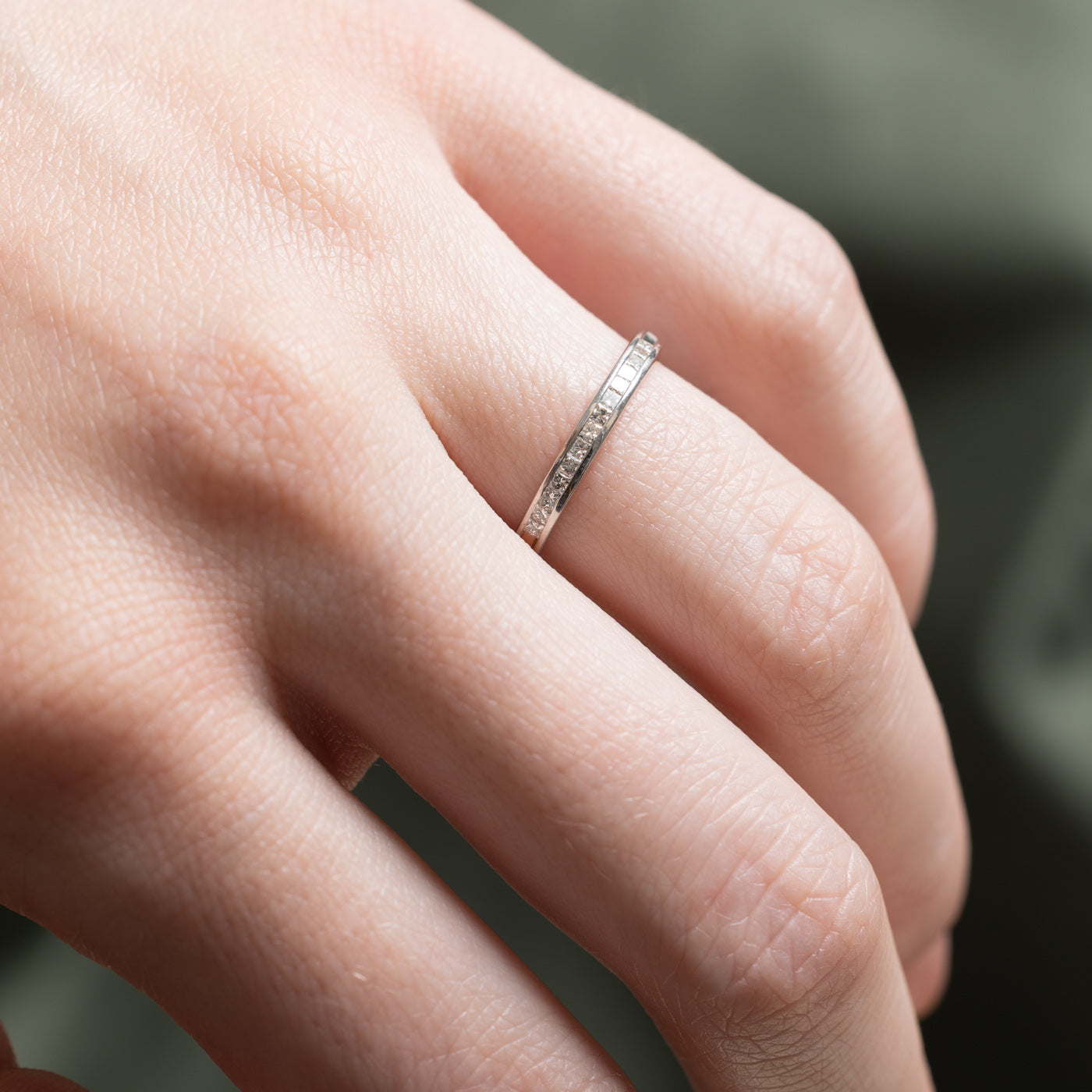 Princess Cut Diamond Eternity Band Ring - 0.14 Carat Total Weight (CTW) - Size 6 - Perfect for Anniversary Gifts, Wedding Bands & Special Occasions