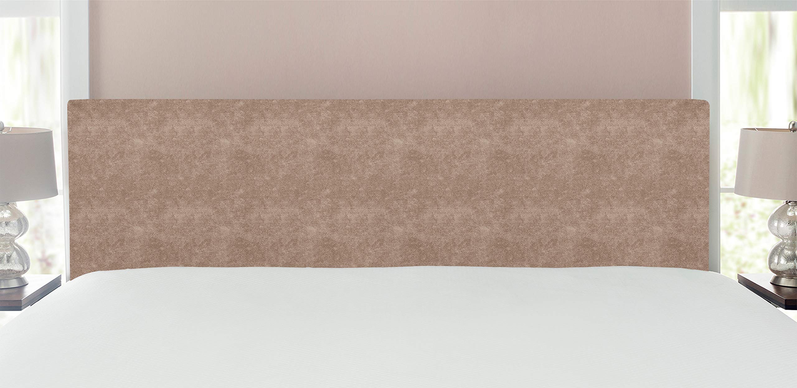 Ambesonne Faux Suede Upholstered Headboard - Grunge Texture King Size Bed Headboard with Memory Foam, Decorative Metal Frame for Bedroom & Dorm Furniture - Pale Camel Color | Perfect for Modern, Industrial & Bohemian Style Bedrooms