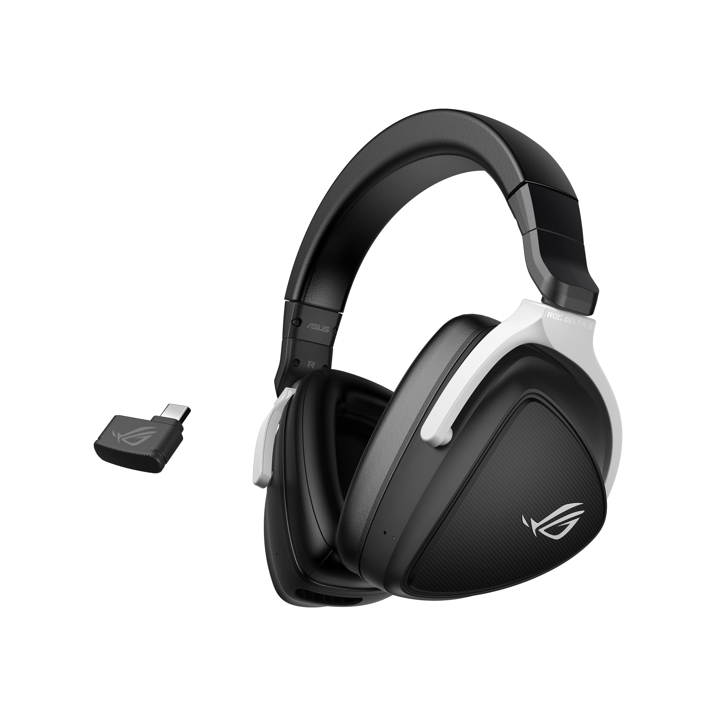 ASUS ROG Delta S Wireless Gaming Headset - 50mm Drivers, AI Beamforming Mic, Low-Latency Bluetooth, USB-C, 25hr Battery, IPX4 Waterproof - Premium Black Headphones for PC, PS5, Xbox & Mobile Gaming