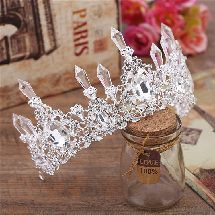 Ice Queen Royal Crown - Elegant Rhinestone Tiara for Women & Girls - Perfect for Birthday Parties, Prom, Weddings & Cosplay