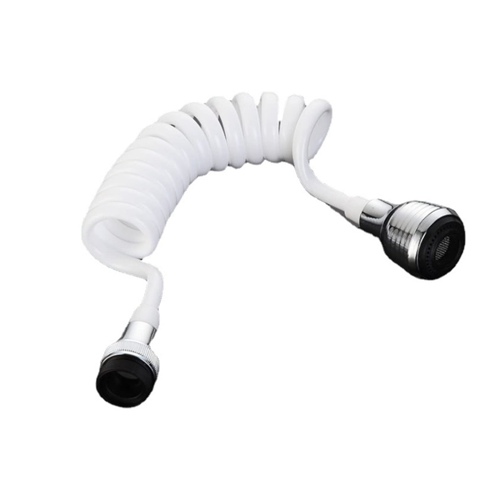 EROOLU Thread Pneumatic Quick Connector Fitting - Rotatable Anti-Splash Faucet Extension Hose with Spring for Kitchen & Bathroom Sink - Perfect for Washing Dishes, Filling Buckets, and Cleaning Hard-to-Reach Areas