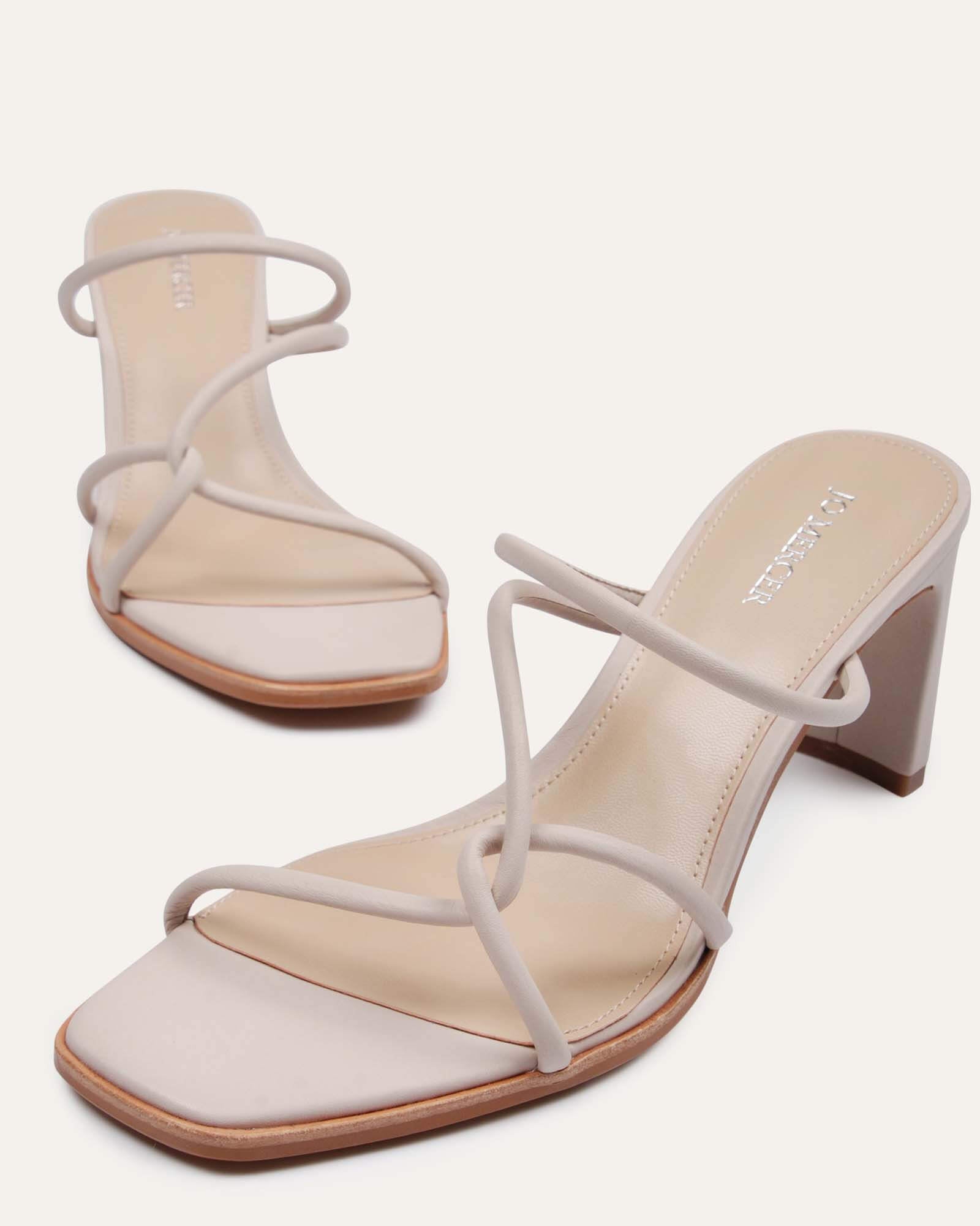 NOVI Women's Mid Heel Sandals - Genuine Bone Leather Comfortable Summer Dress Shoes for Beach, Wedding & Casual Outings