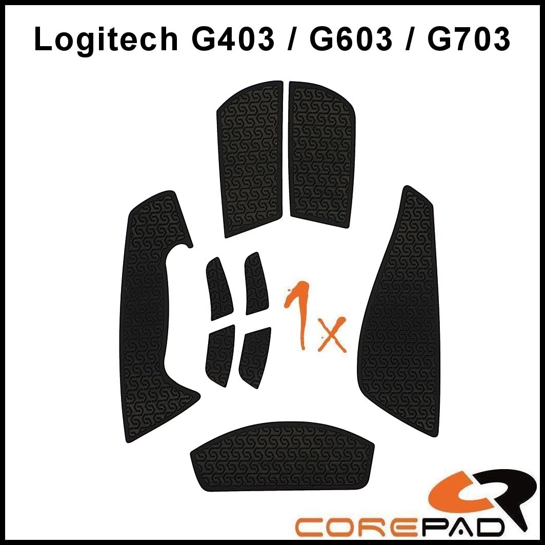 Corepad Soft Grips for Logitech G403/G603/G703 Gaming Mouse - Non-Slip Rubber Side Grips for Enhanced Control (Perfect for FPS, MOBA & Esports Gaming)