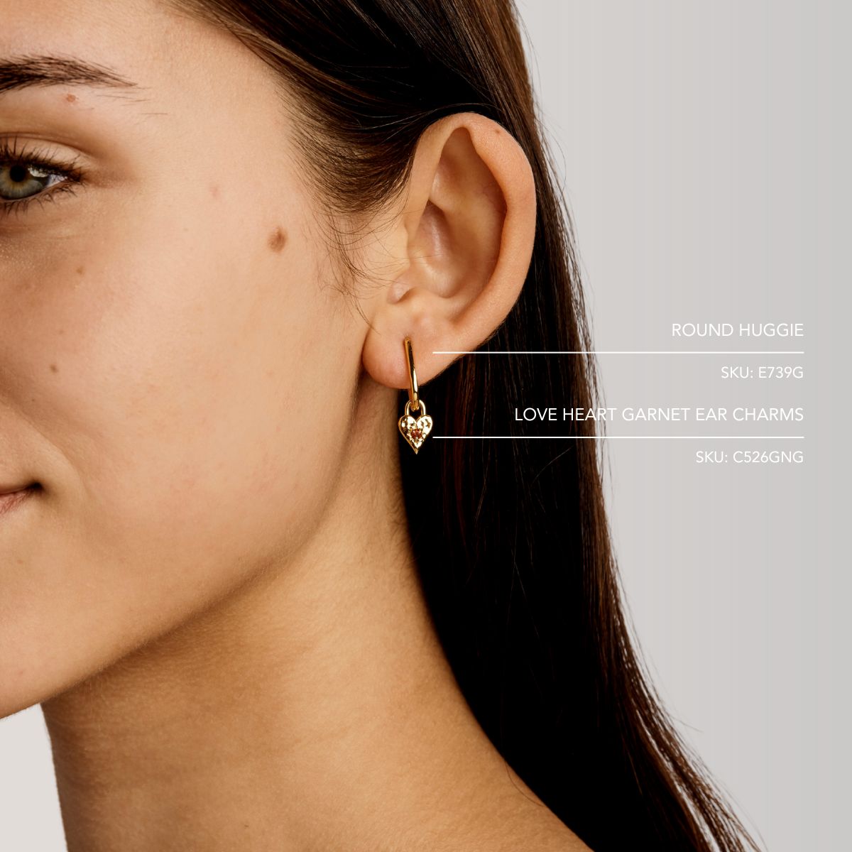 Eternity Huggies Medium Gold Hoop Earrings for Women - Dainty & Elegant Jewelry Gift for Her - Perfect for Everyday Wear, Parties & Special Occasions
