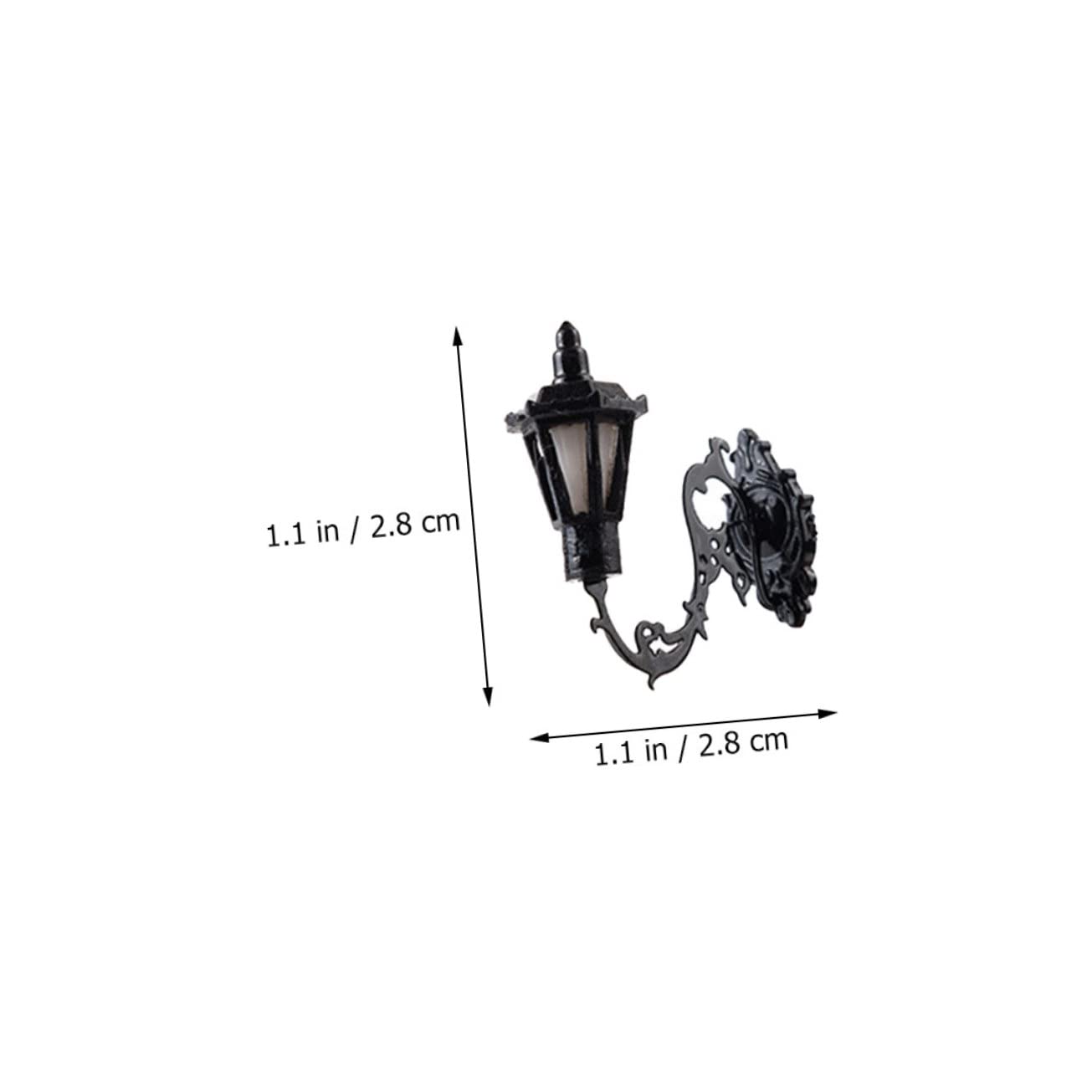 KITANDOVE 5pcs Mini Wall Sconce LED Light - ABS Stainless Steel Miniature House Lamp for Diorama, Dollhouse, Train Set & Model Railroad Scenes