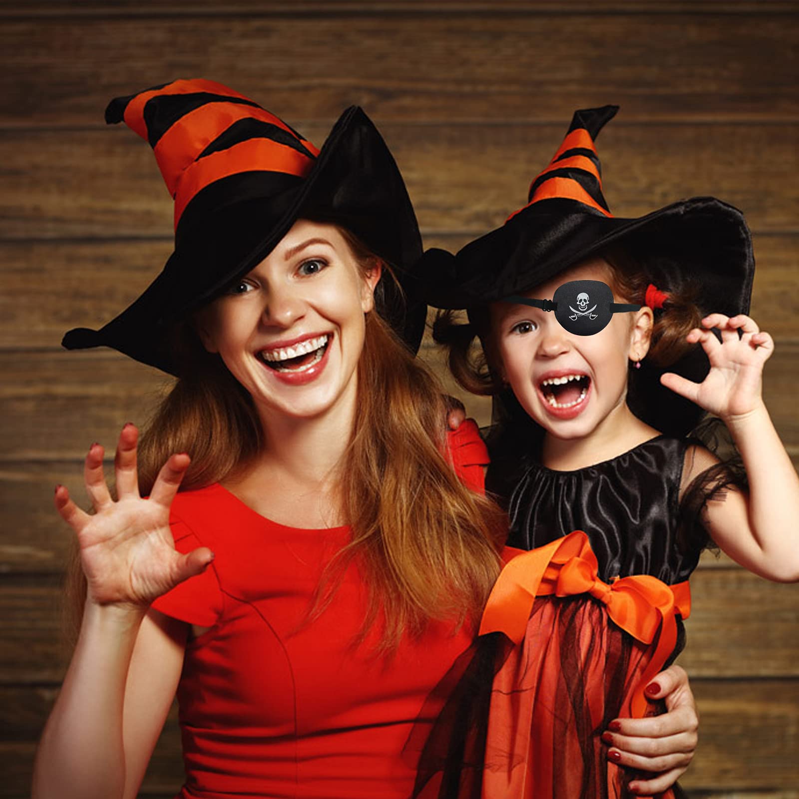 2PCS Pirate Eye Patch for Adults & Kids - Skull & Crossbones Design, Medical & Lazy Eye Cover - Perfect for Halloween Costumes, Pirate Parties, and Eye Recovery