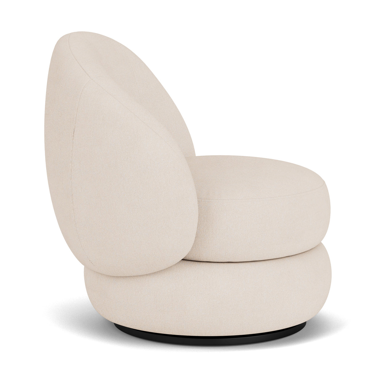 Alma Fabric Swivel Armchair - Modern Upholstered Lounge Chair with 360° Rotation, Comfortable Living Room Accent Chair for Home Office, Reading Nook, or Bedroom Relaxation